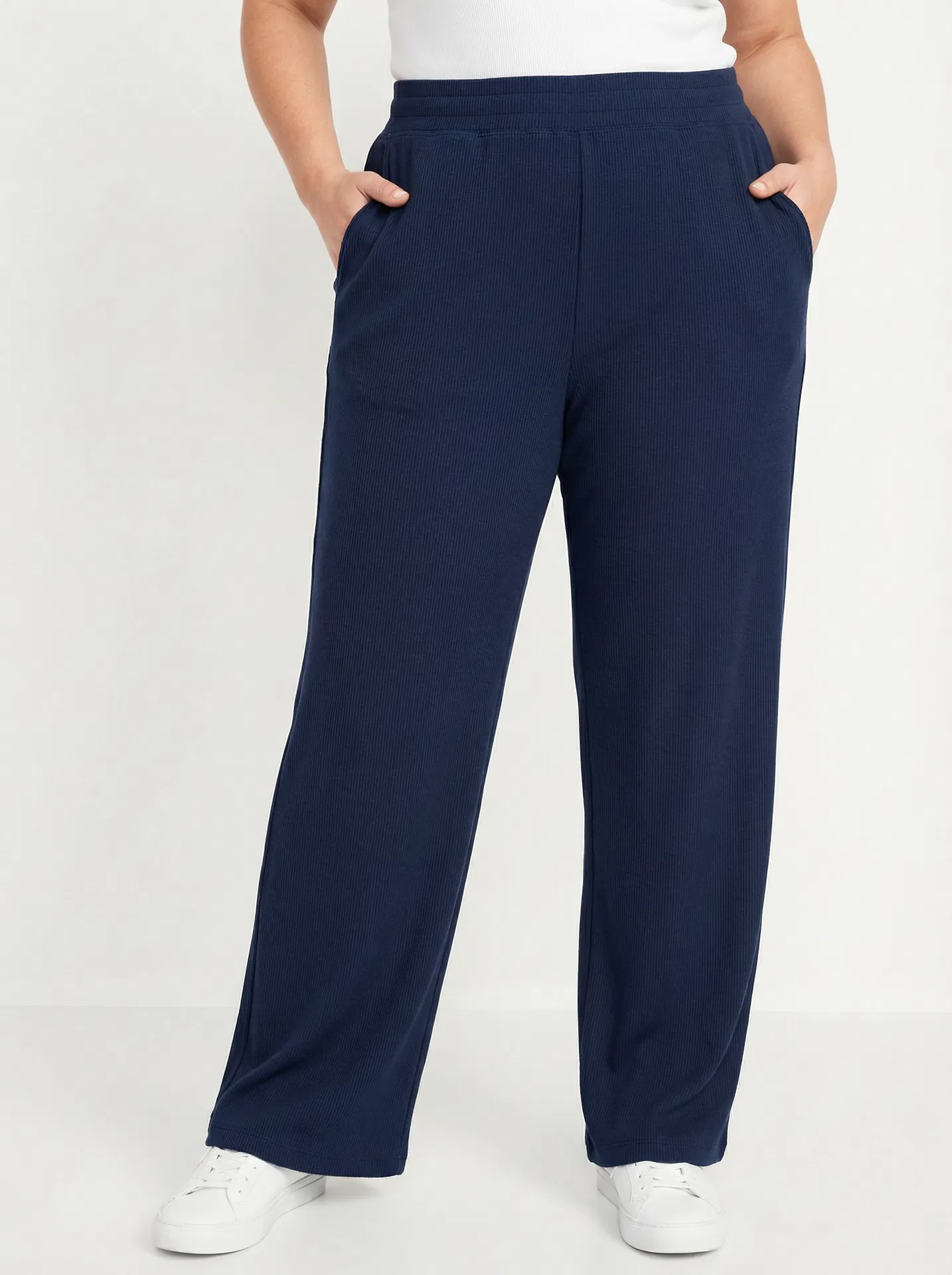 Calça de Abrigo Elanca Canelada Marinho