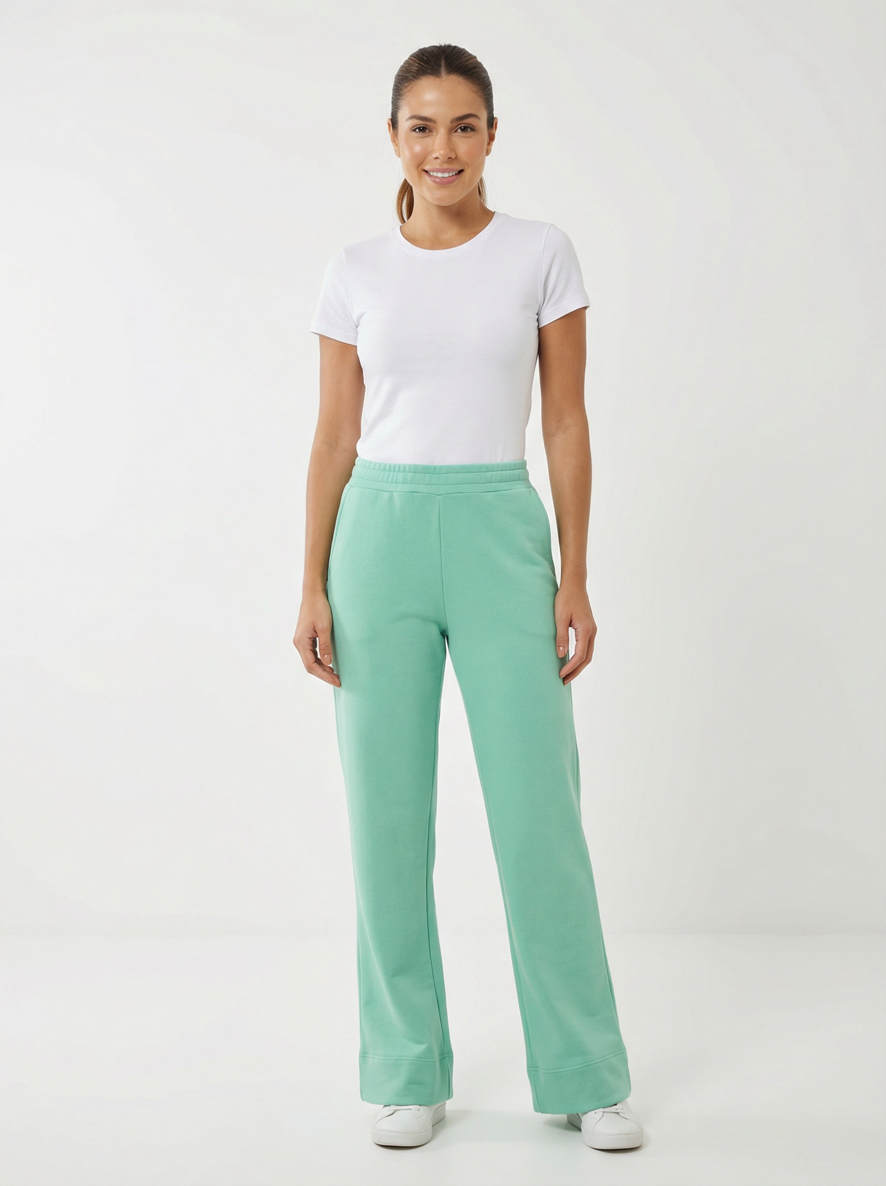 Calça de Moletom Verde Água