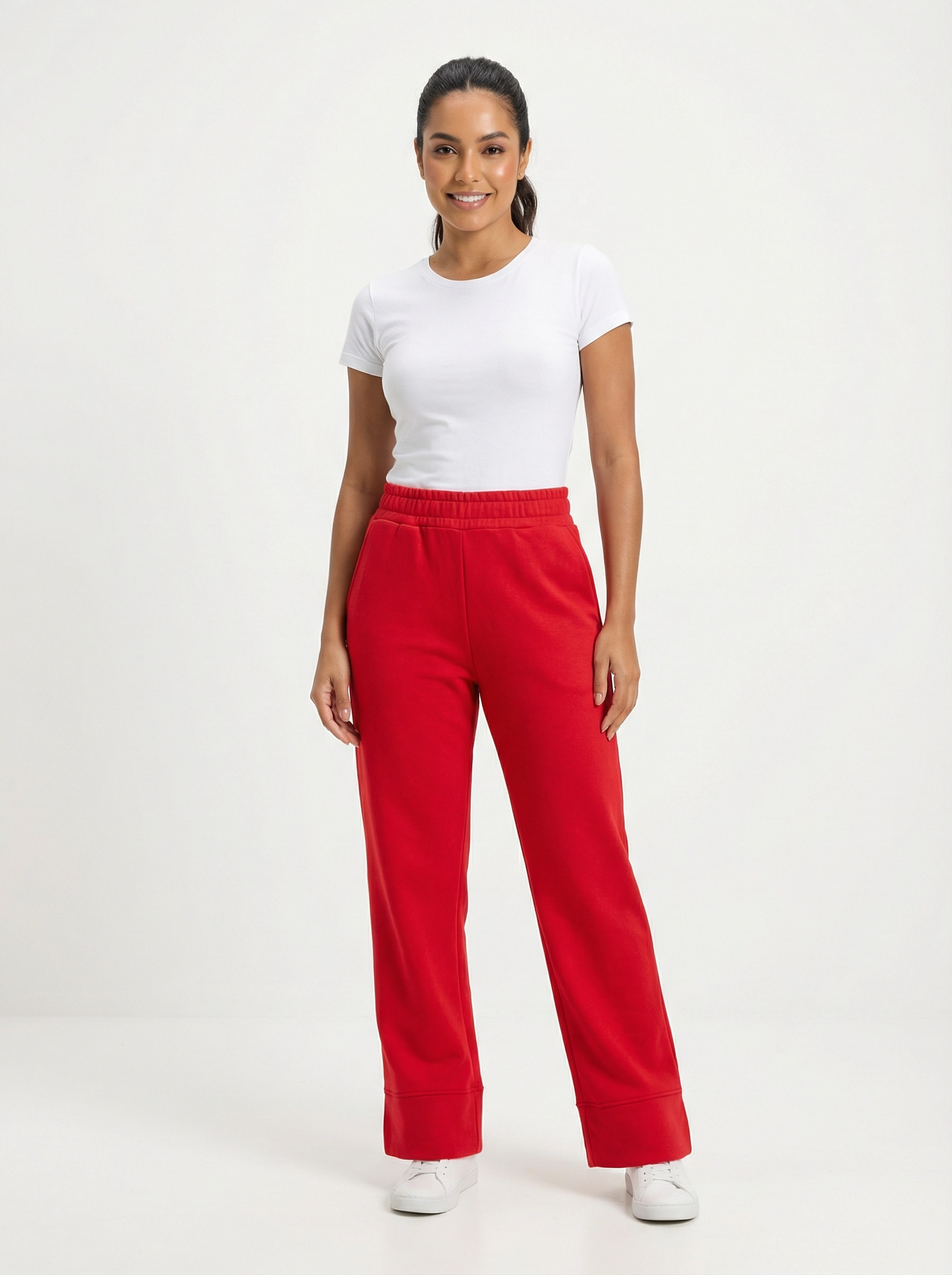 Calça de Moletom Vermelho Bombeiro
