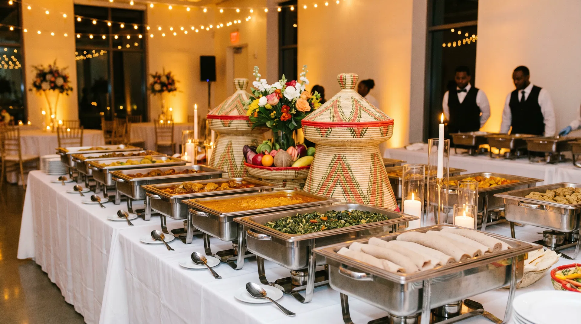 Elegant catering setup