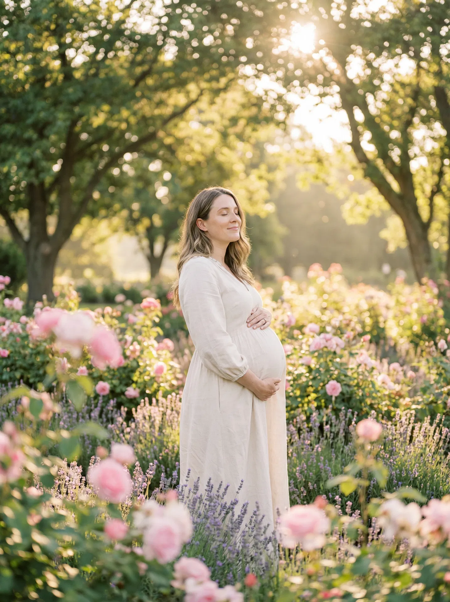 Boldog várandós anya