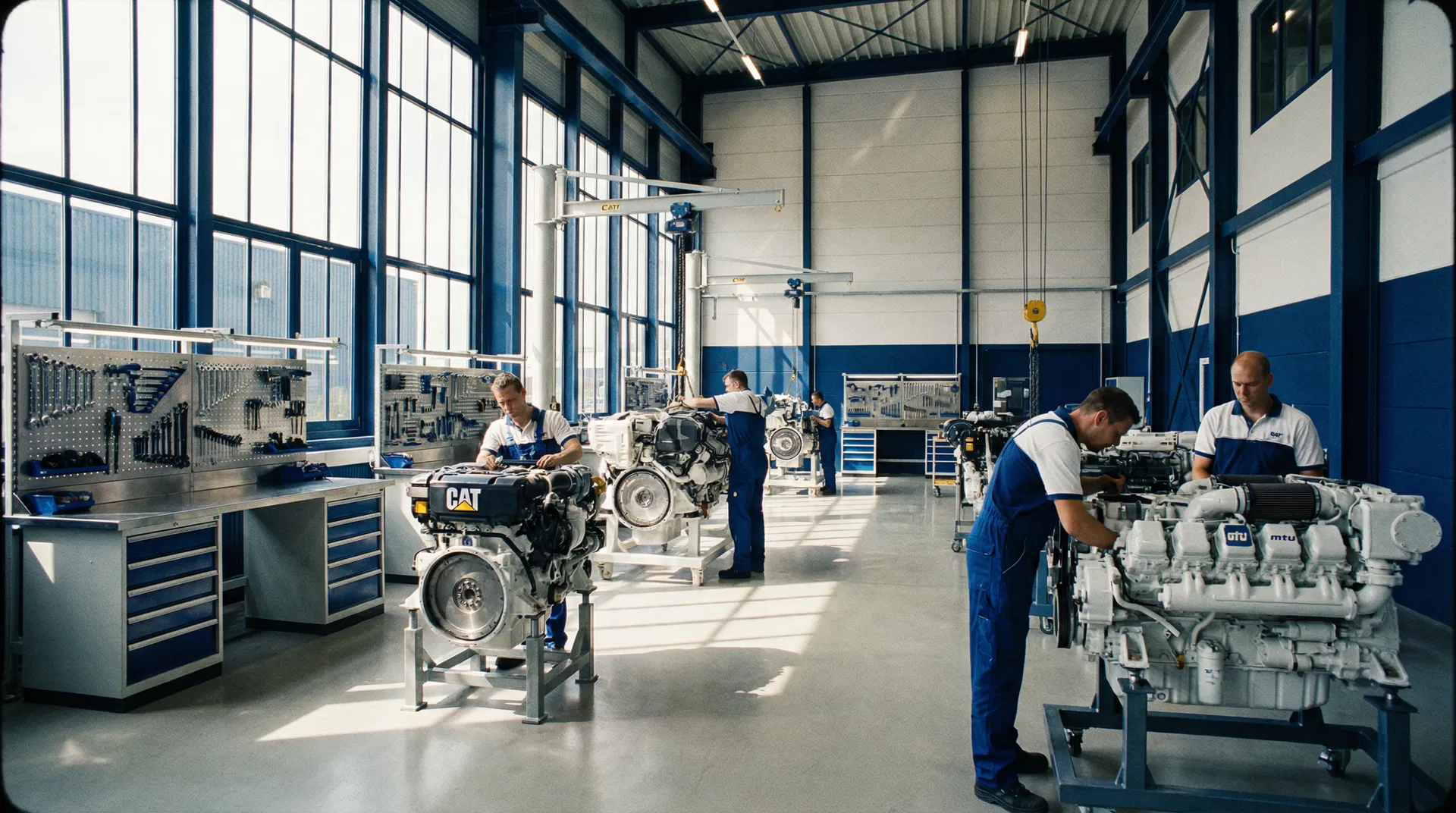 Interior da oficina náutica