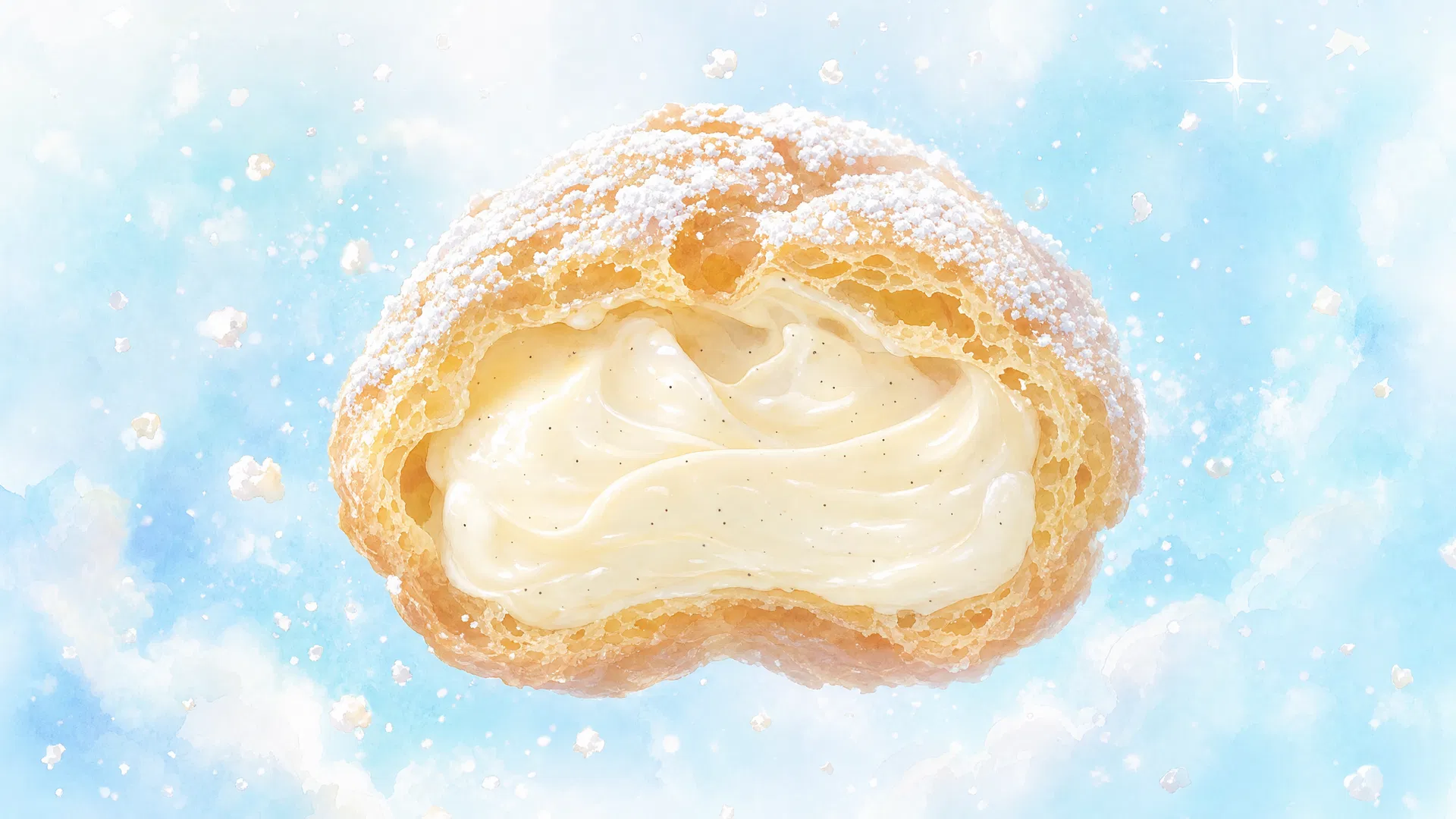 シュークリームの断面