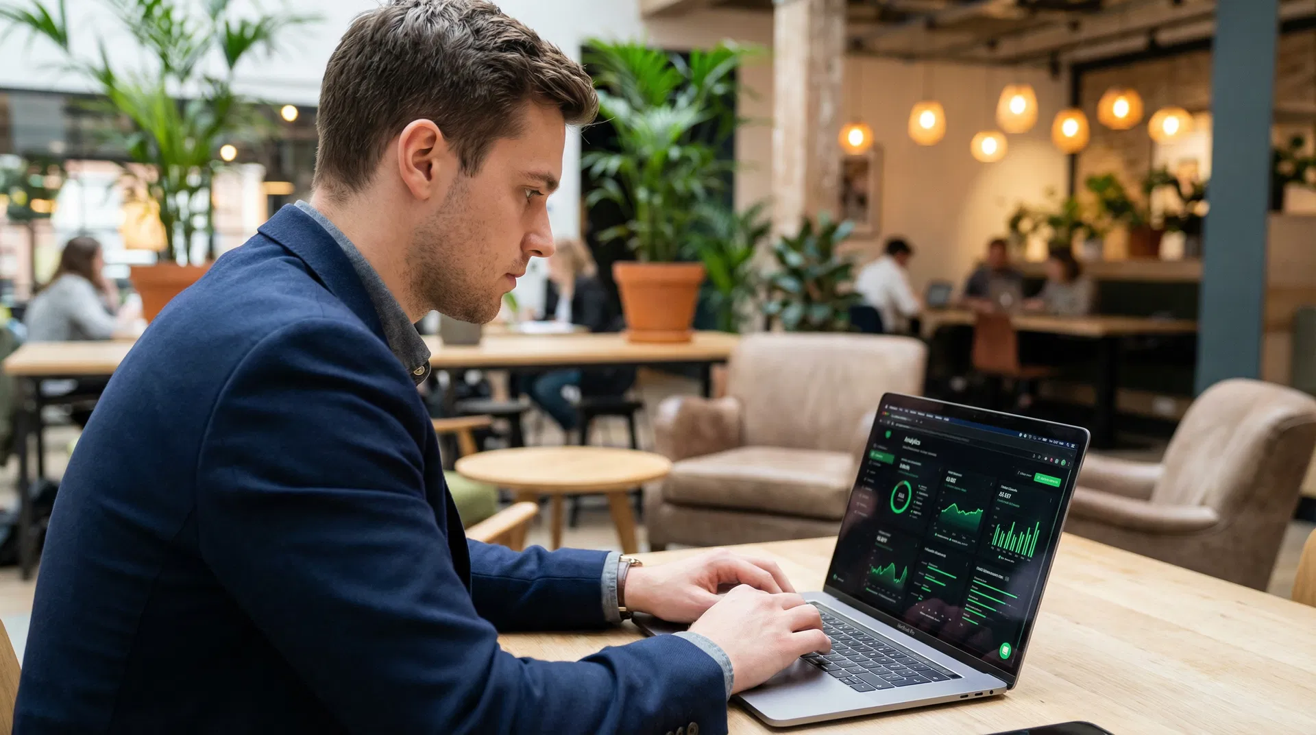 Founder working on competitor intelligence dashboard