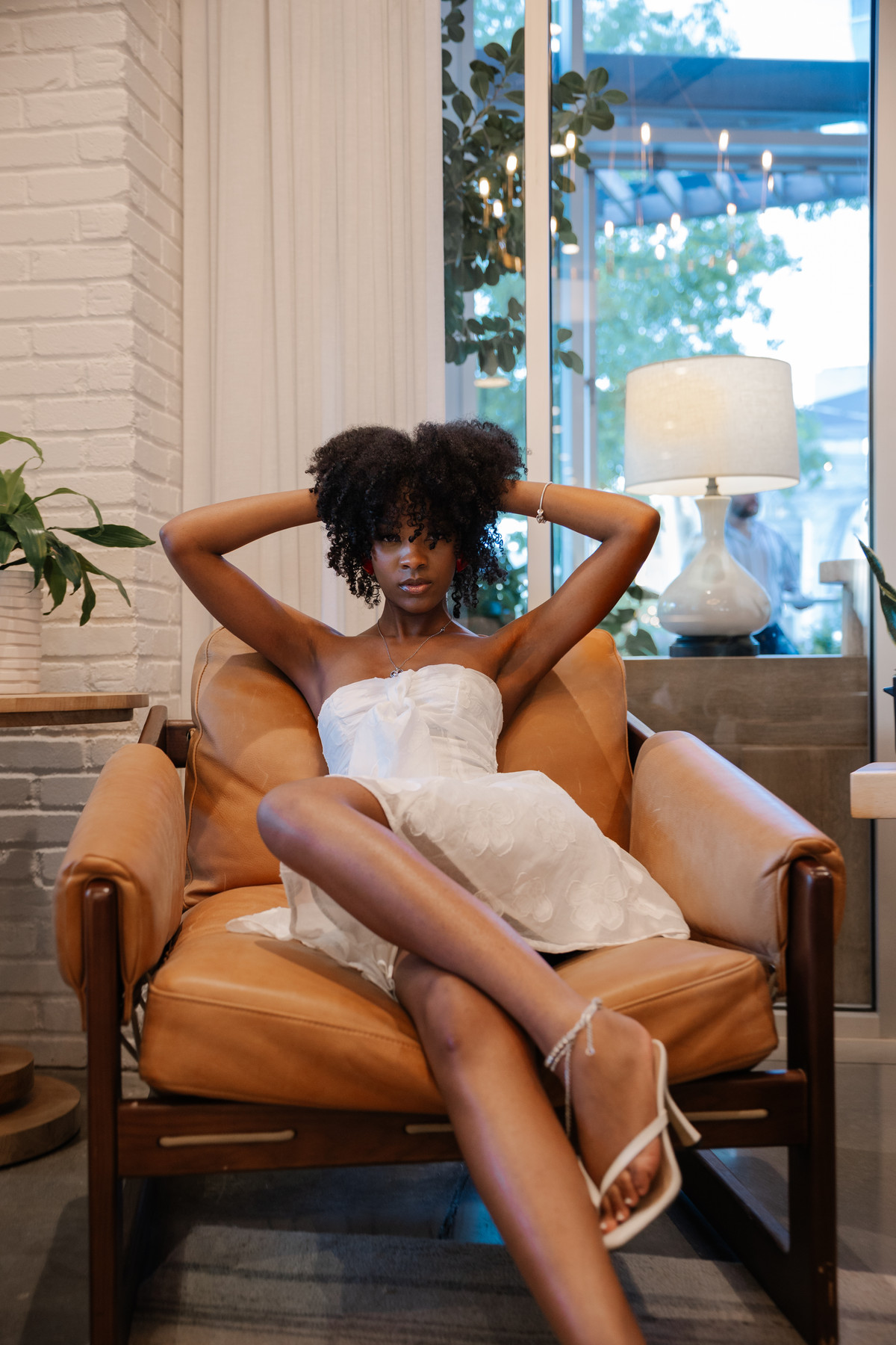 Brown girl model portrait