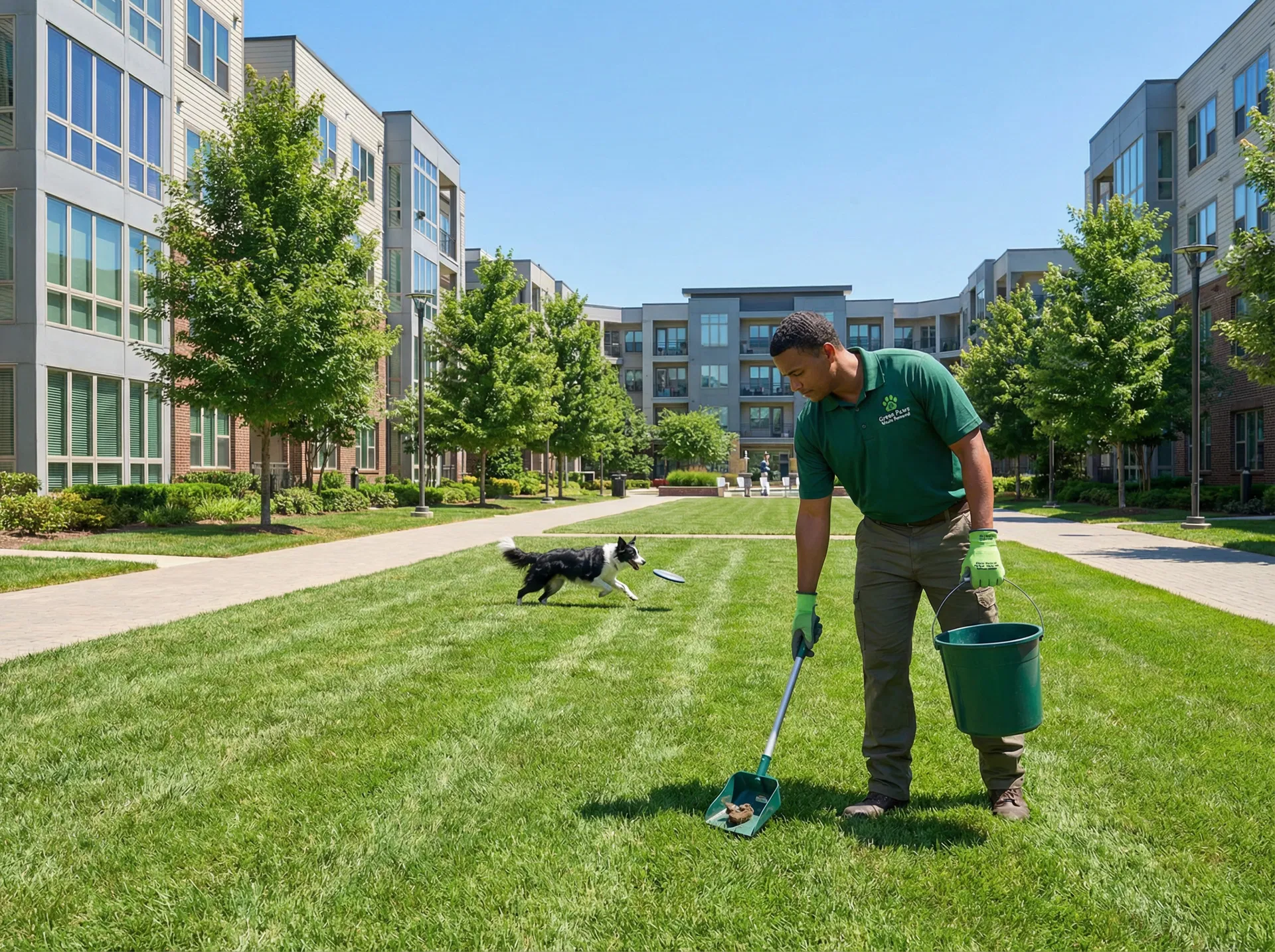 Commercial pet waste removal service