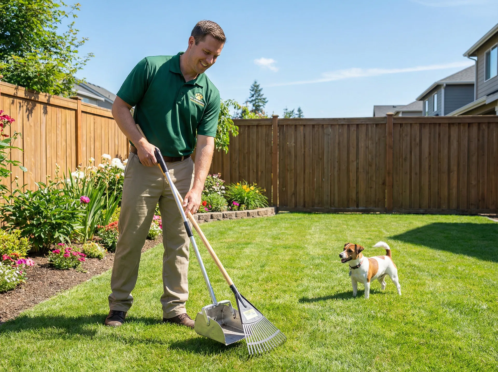 Residential pet waste removal service