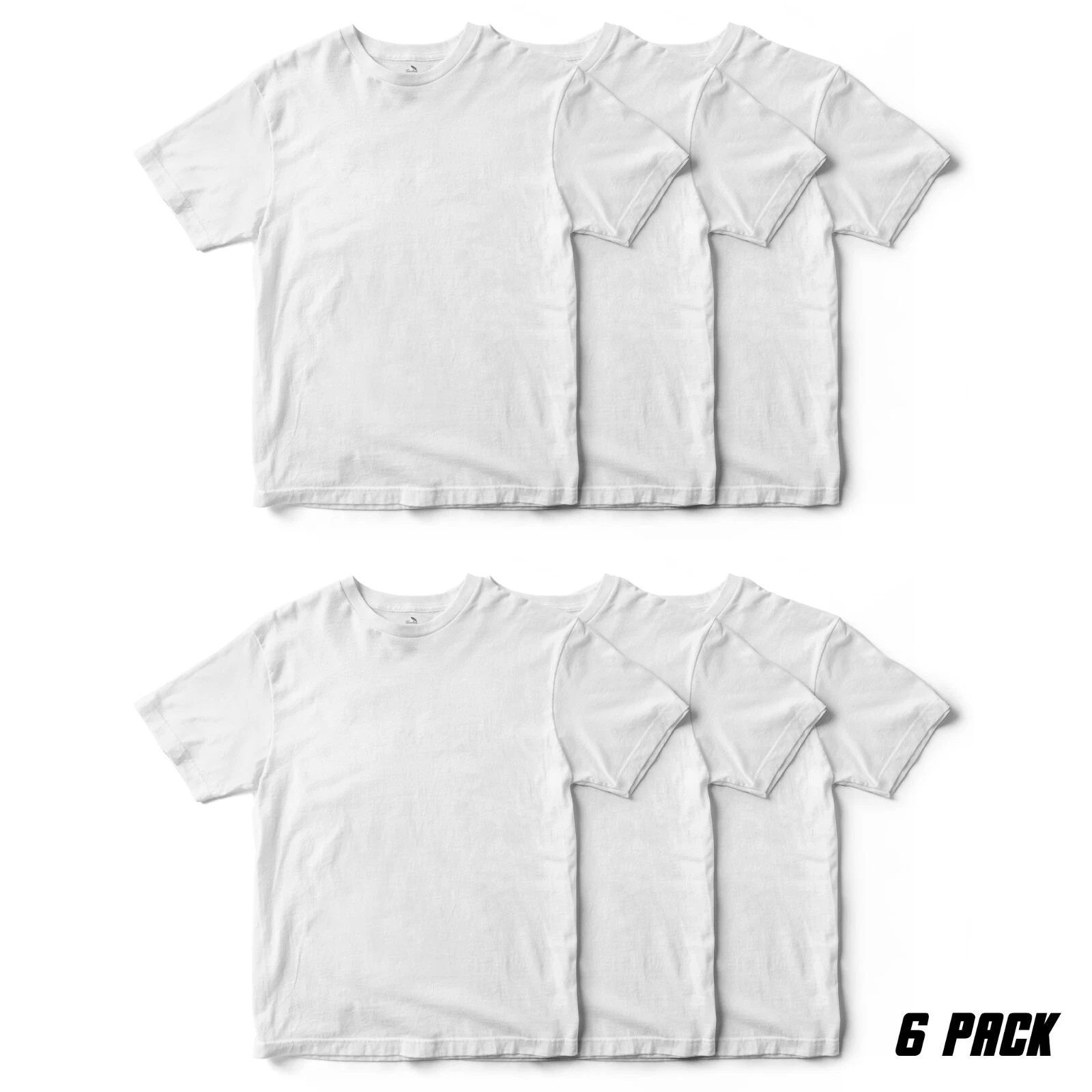 Sada T-Shirts 6-Pack Plain Crew Neck T-Shirts for Men Sizes S-6XL