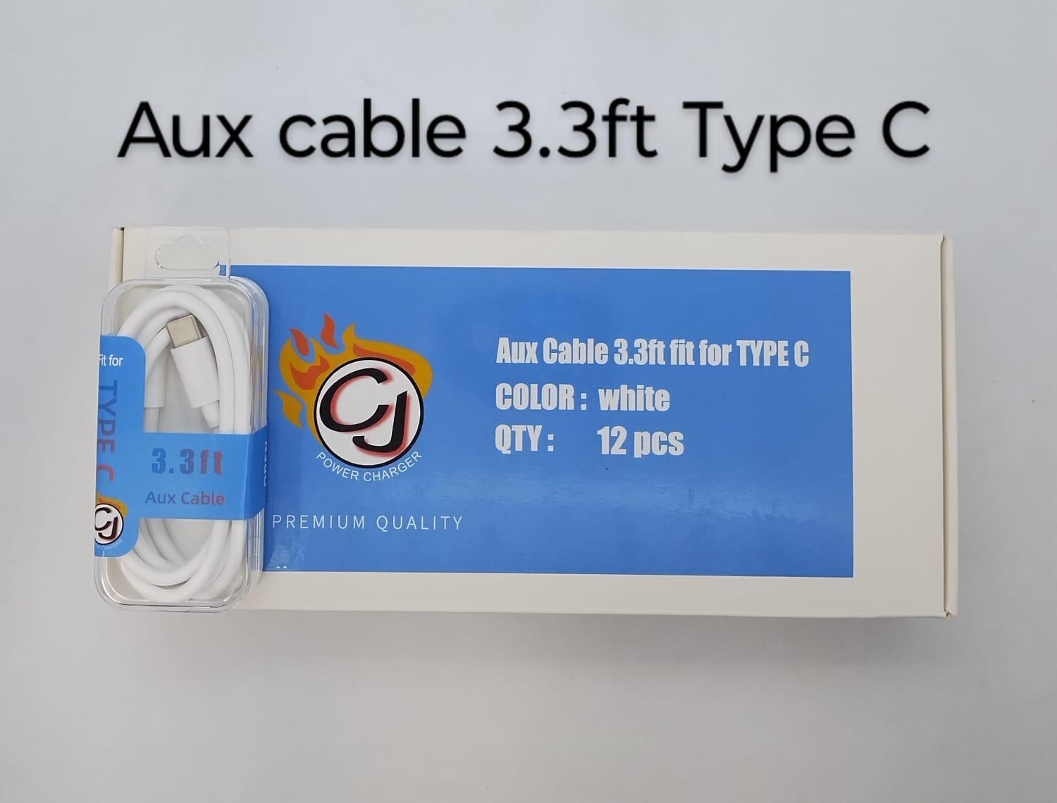 CJ Aux Cable 3.3ft type C 12ct