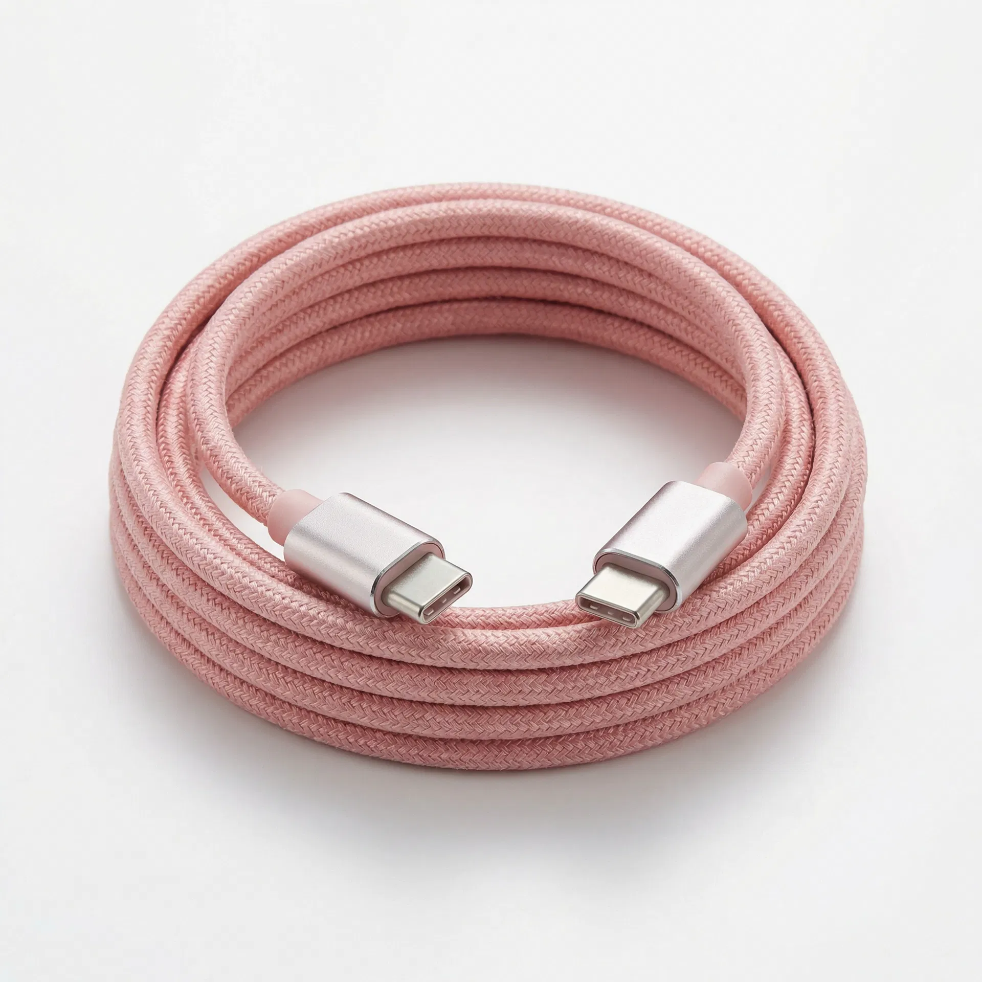 Light Pink USB-C braided charging cable Australia