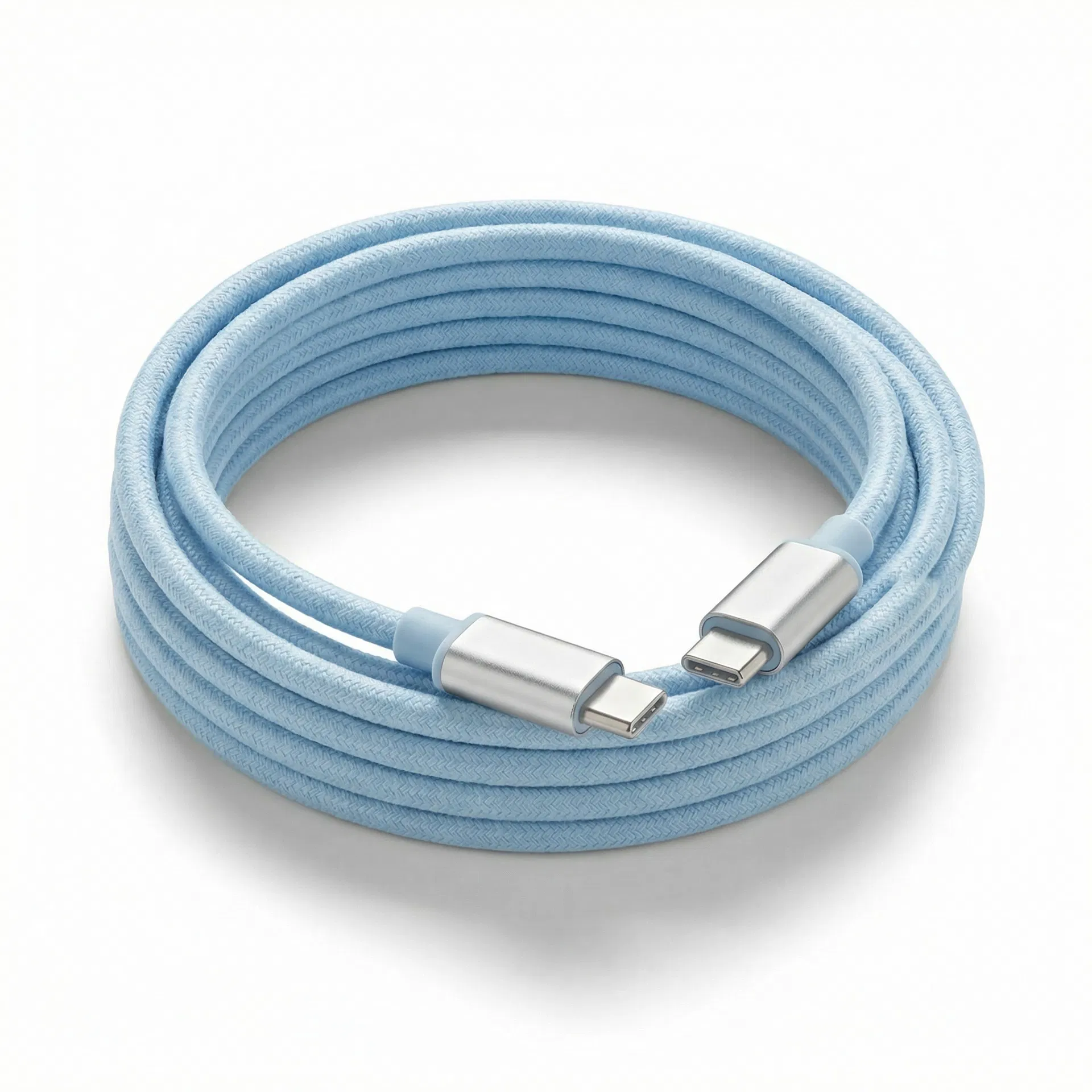 Light Blue USB-C braided charging cable Australia