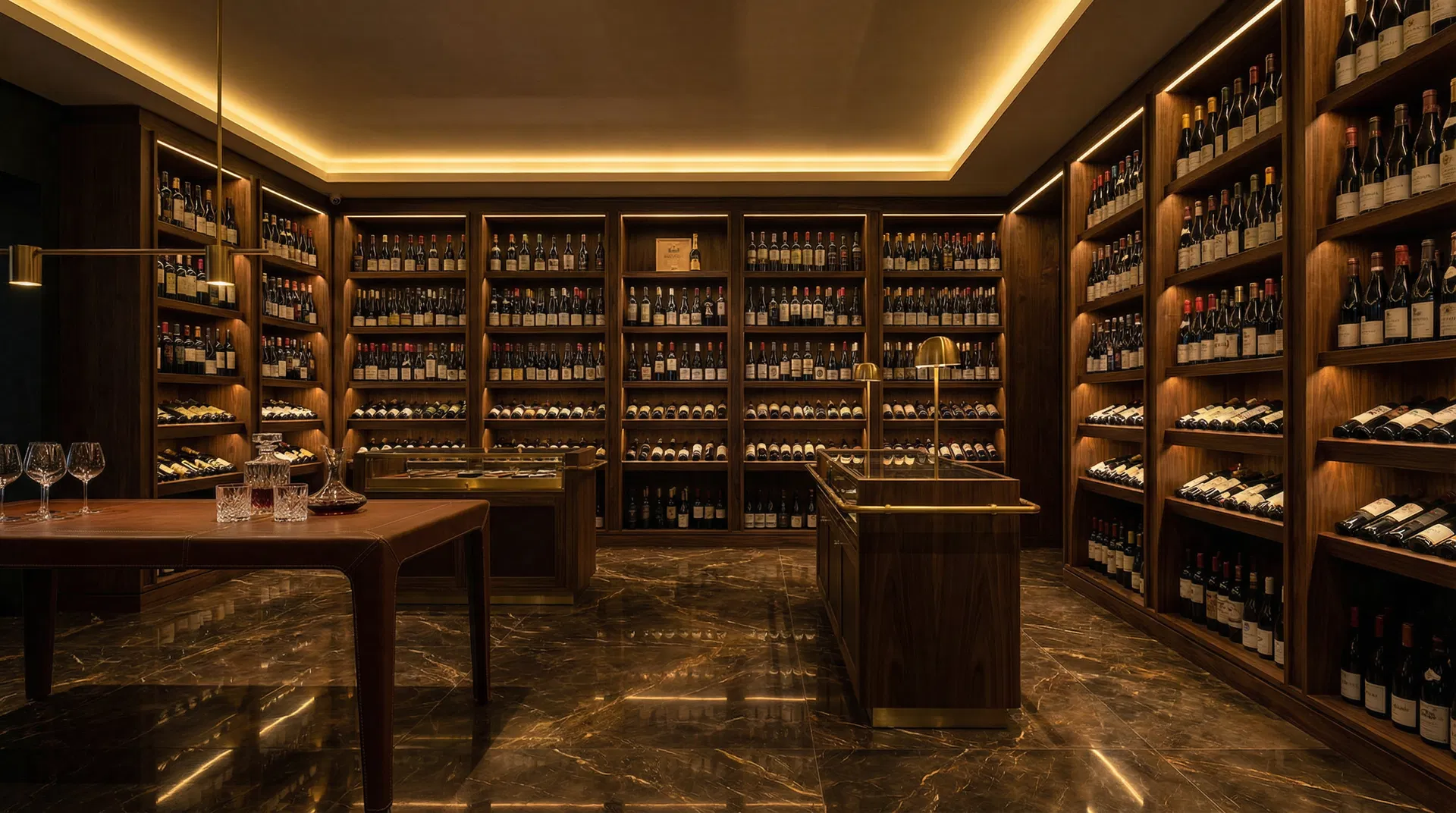 Wine store interior