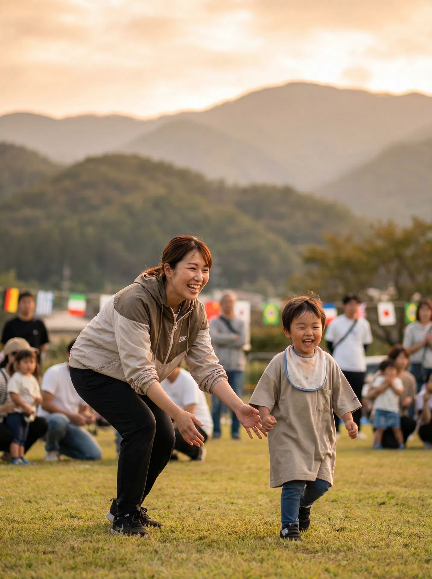ママと子どもが一緒に楽しむ様子