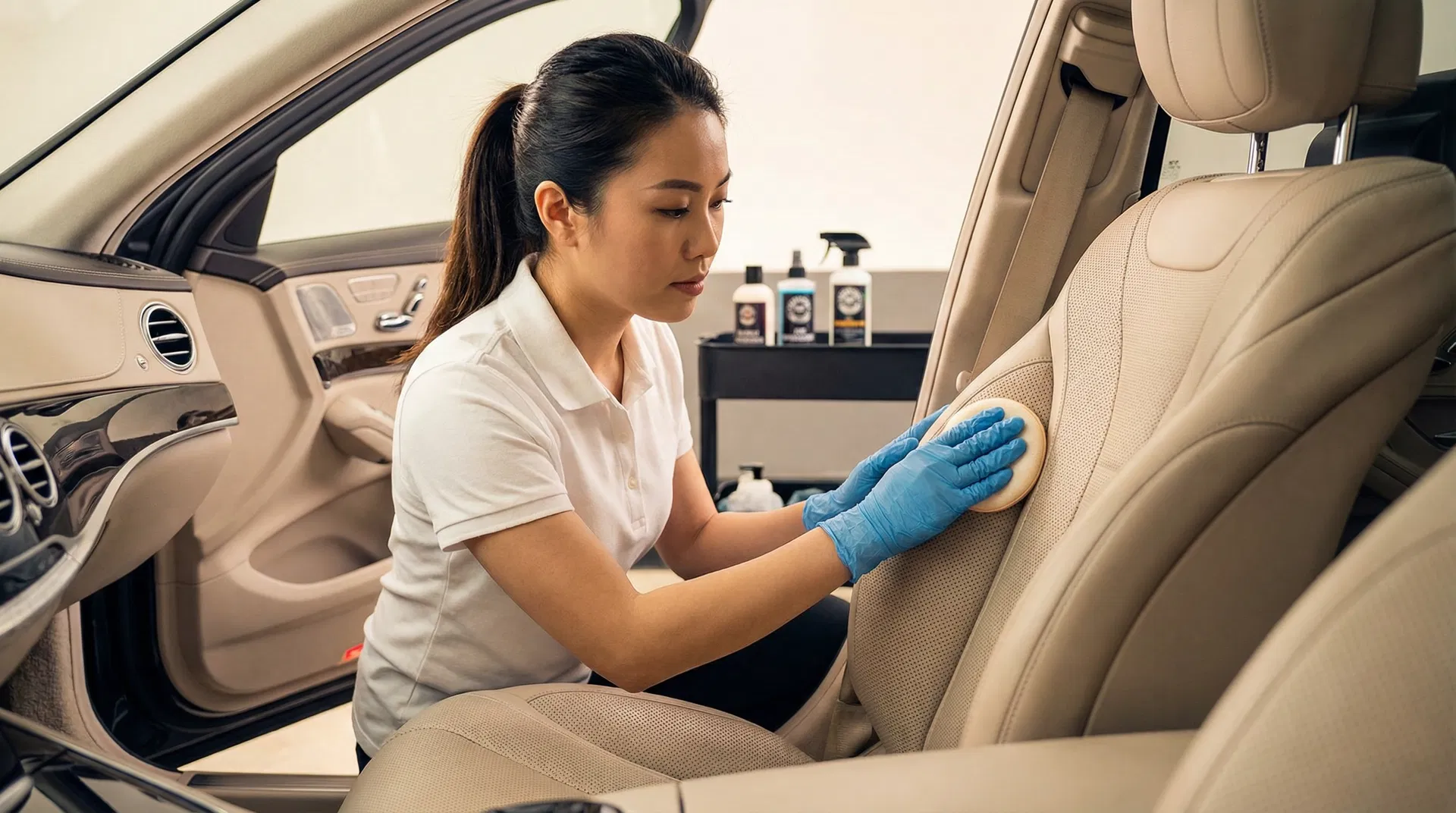 汽車皮革材質全解析：真皮、合成皮、Nappa 皮的差異護理與長效保護技術