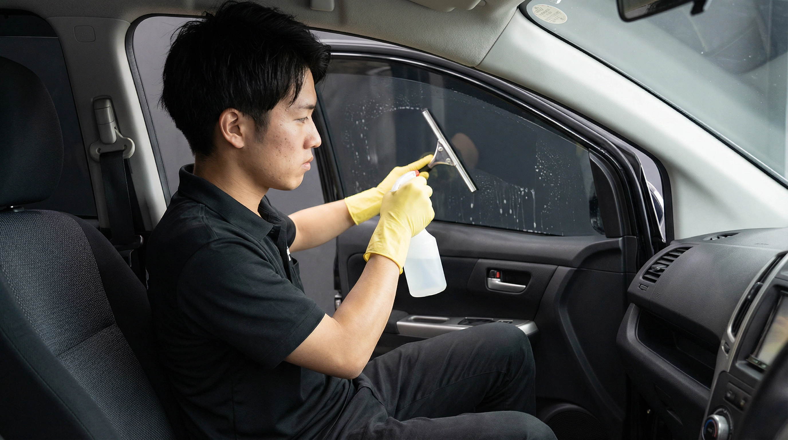 車內玻璃清潔完全指南：去除油膜和霧氣的專業技巧