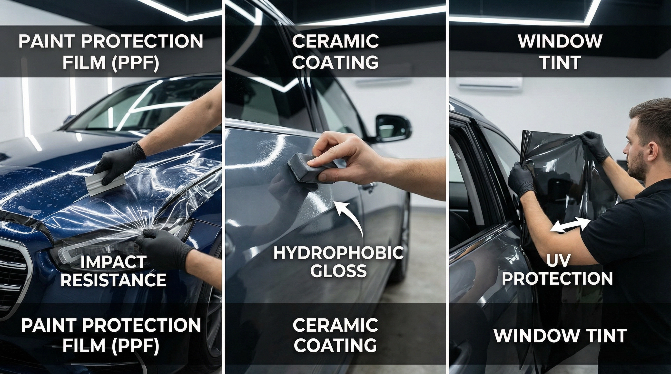 PPF 與鍍膜、隔熱紙的差異:三種車身保護方案完整比較