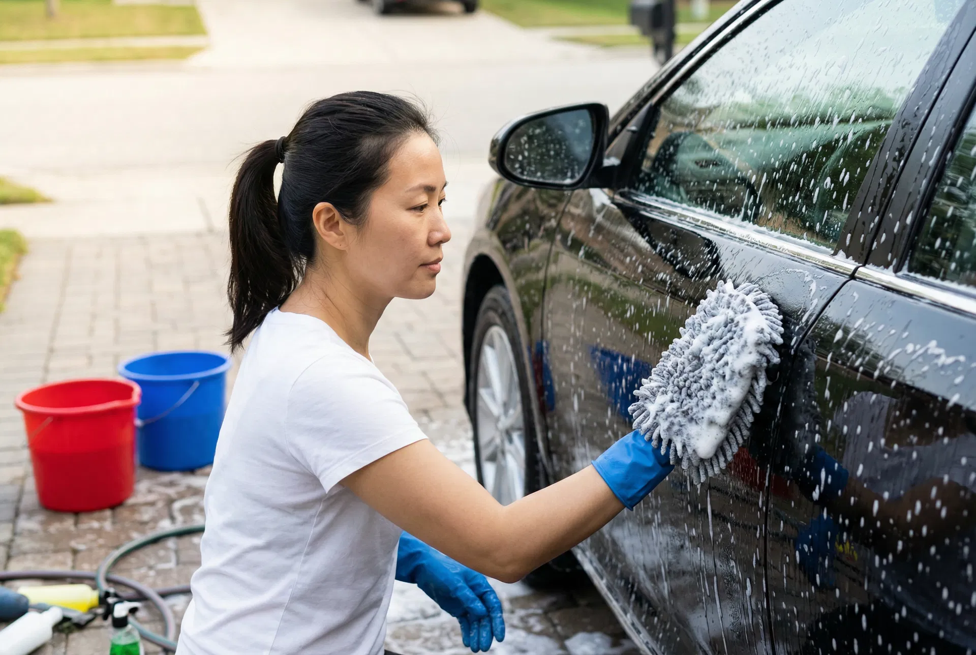 洗車手套完全指南:羊毛、雪尼爾、海綿的材質比較與使用技巧
