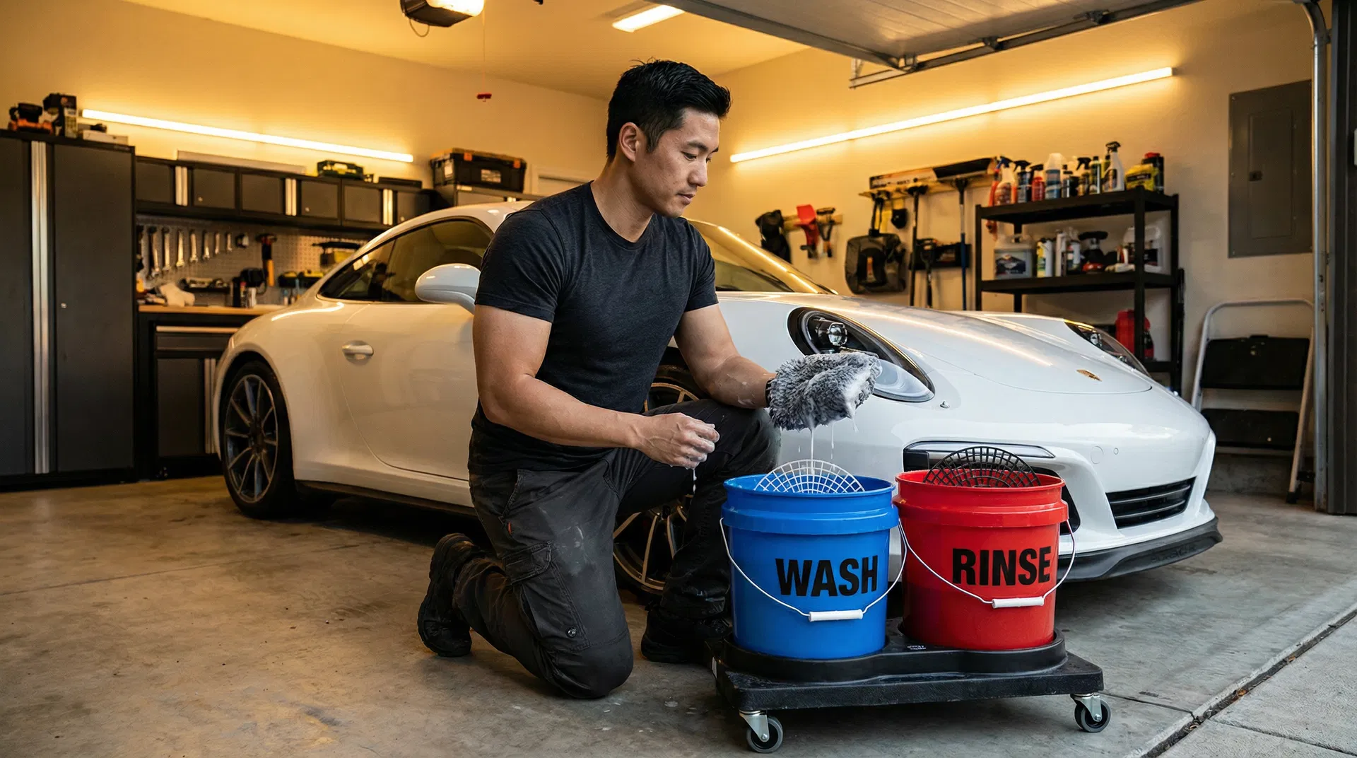 雙桶洗車法完整教學：為什麼這是防止旋渦紋最有效的方法？