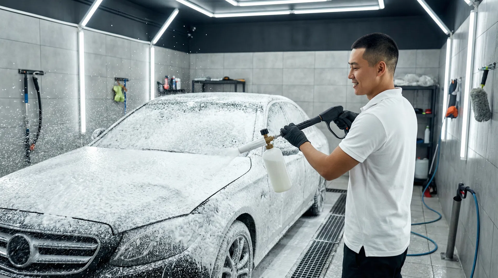 雪泡洗車液的正確使用:泡沫濃度、停留時間與沖洗技巧