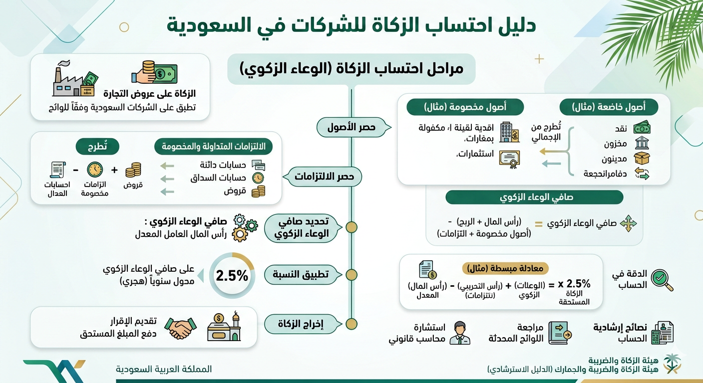 كيف تحسب الزكاة الشرعية لمنشأتك في عام 1447هـ؟ دليل شامل للشركات الصغيرة والمتوسطة