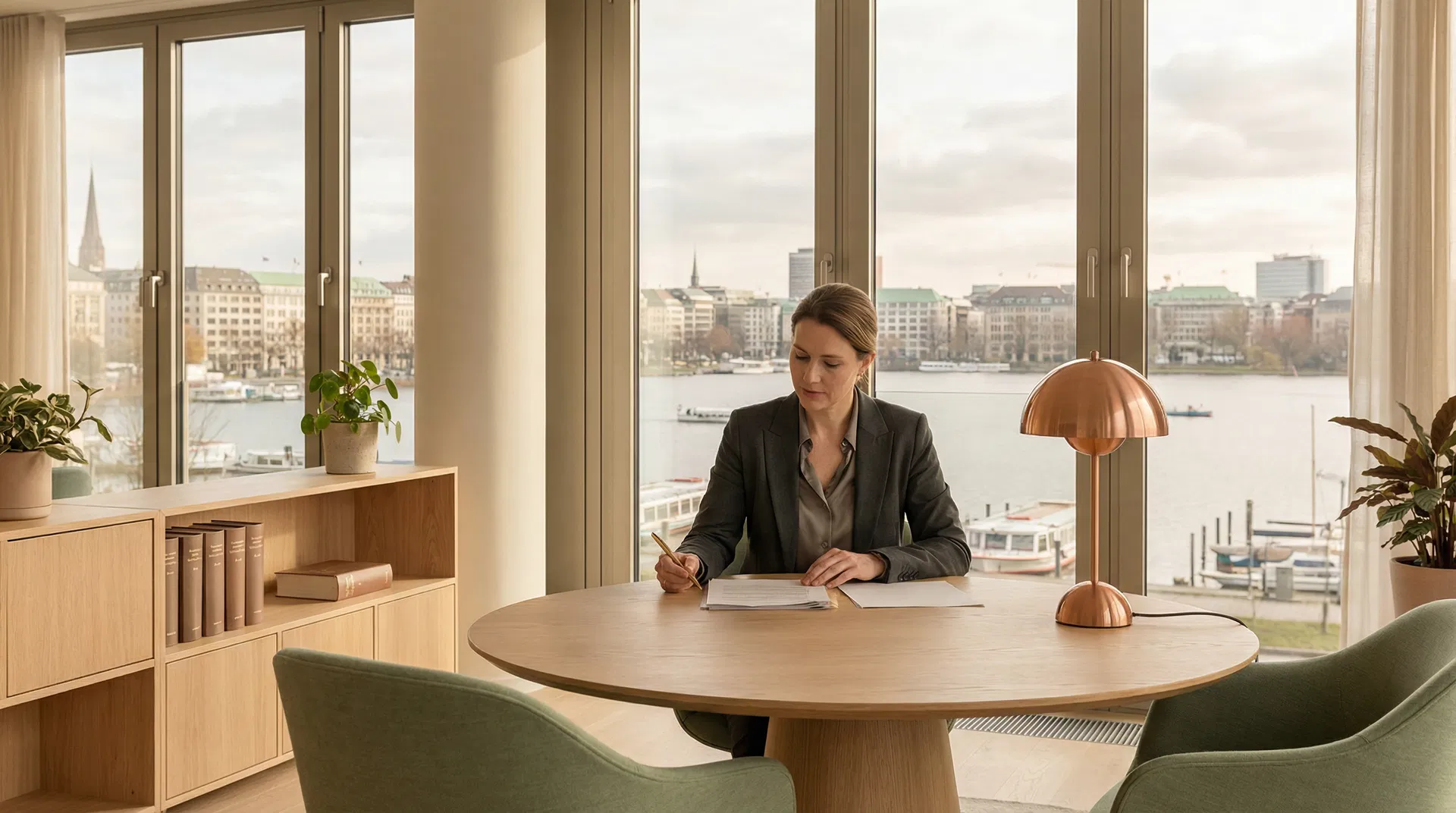 Modernes Büro der Kanzlei Hartmann & Berger in Hamburg-Eppendorf