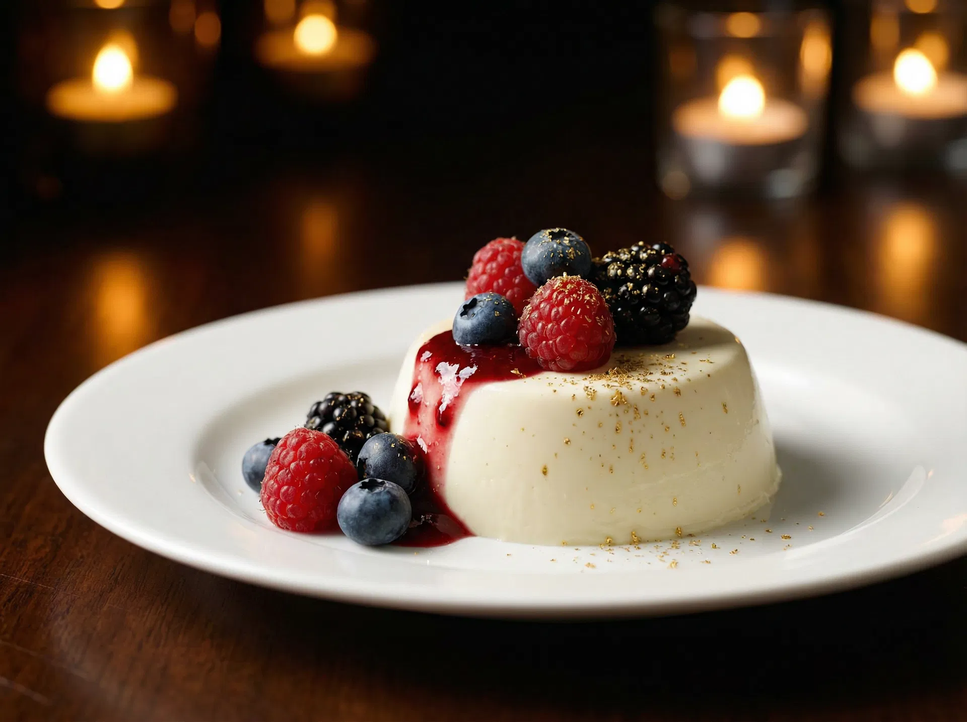 Panna Cotta mit Waldbeeren