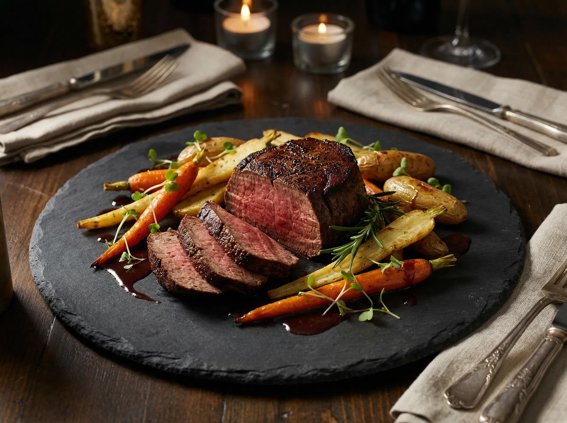 Rinderfilet mit Wurzelgemüse