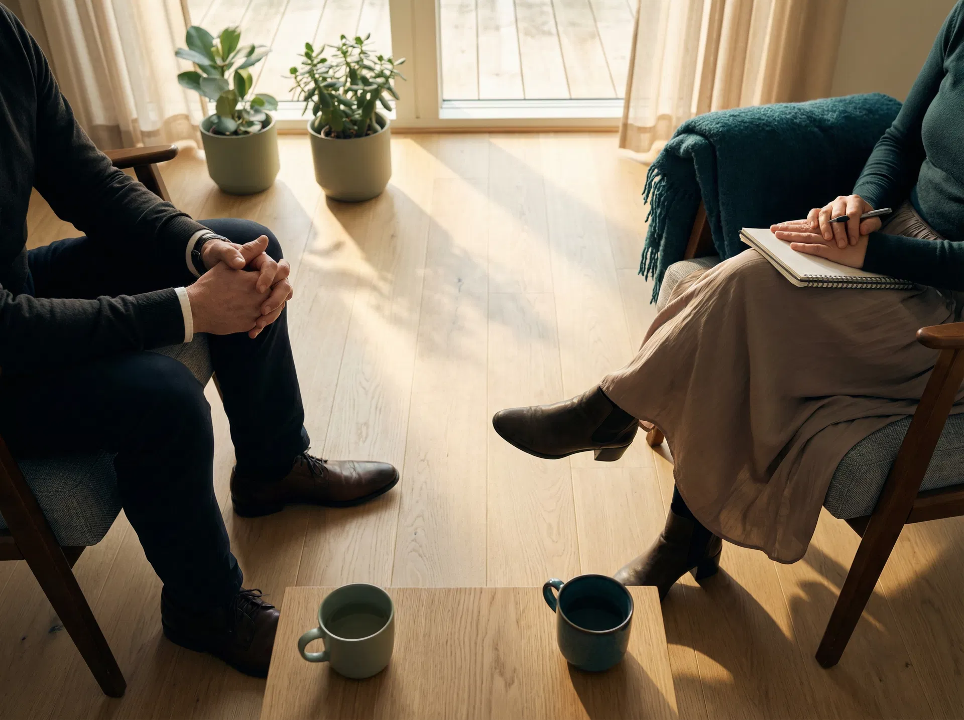 Therapiegespräch in der Praxis Lichtblick – vertraulich und auf Augenhöhe