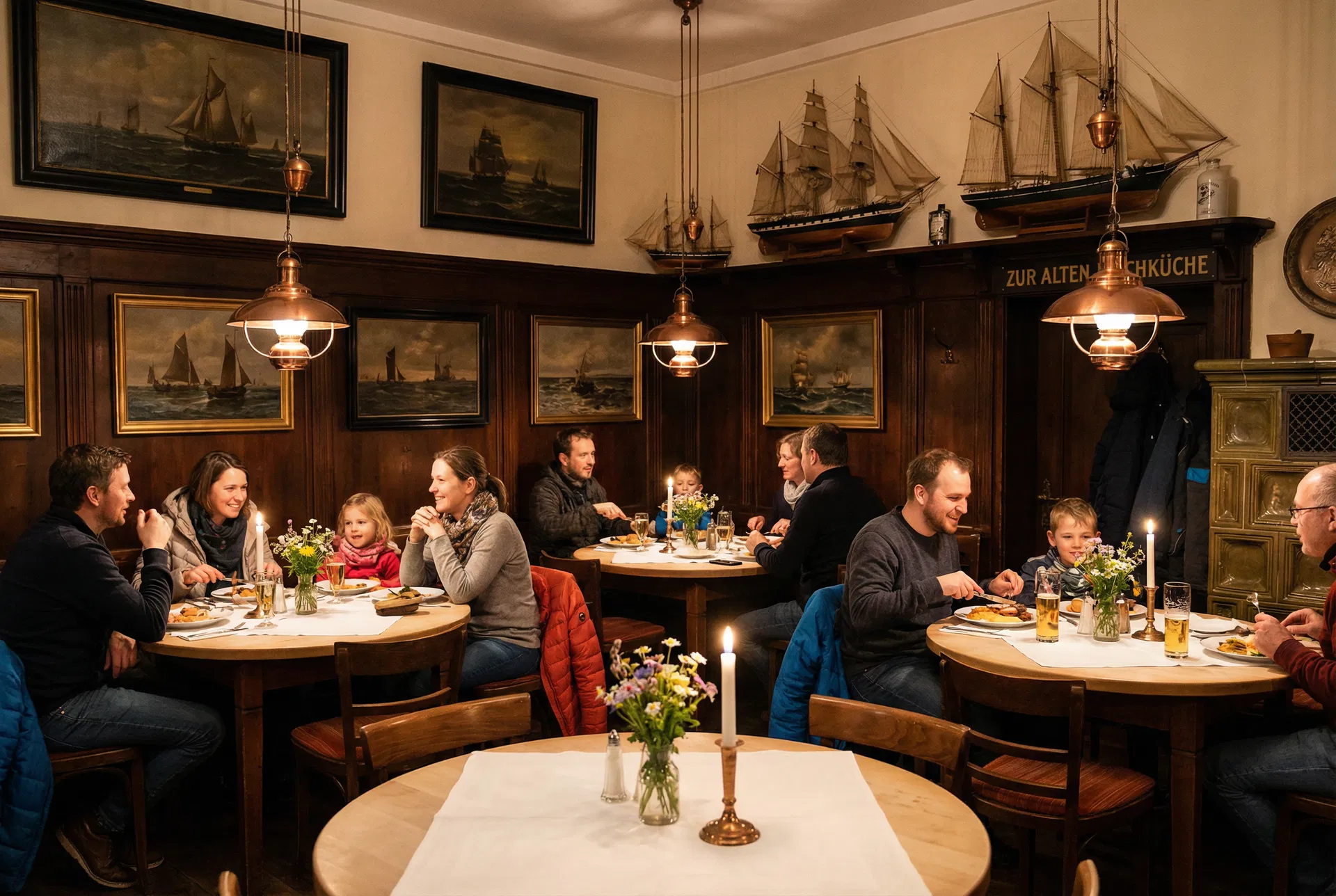 Gemütliches Ambiente im Gastmahl des Meeres