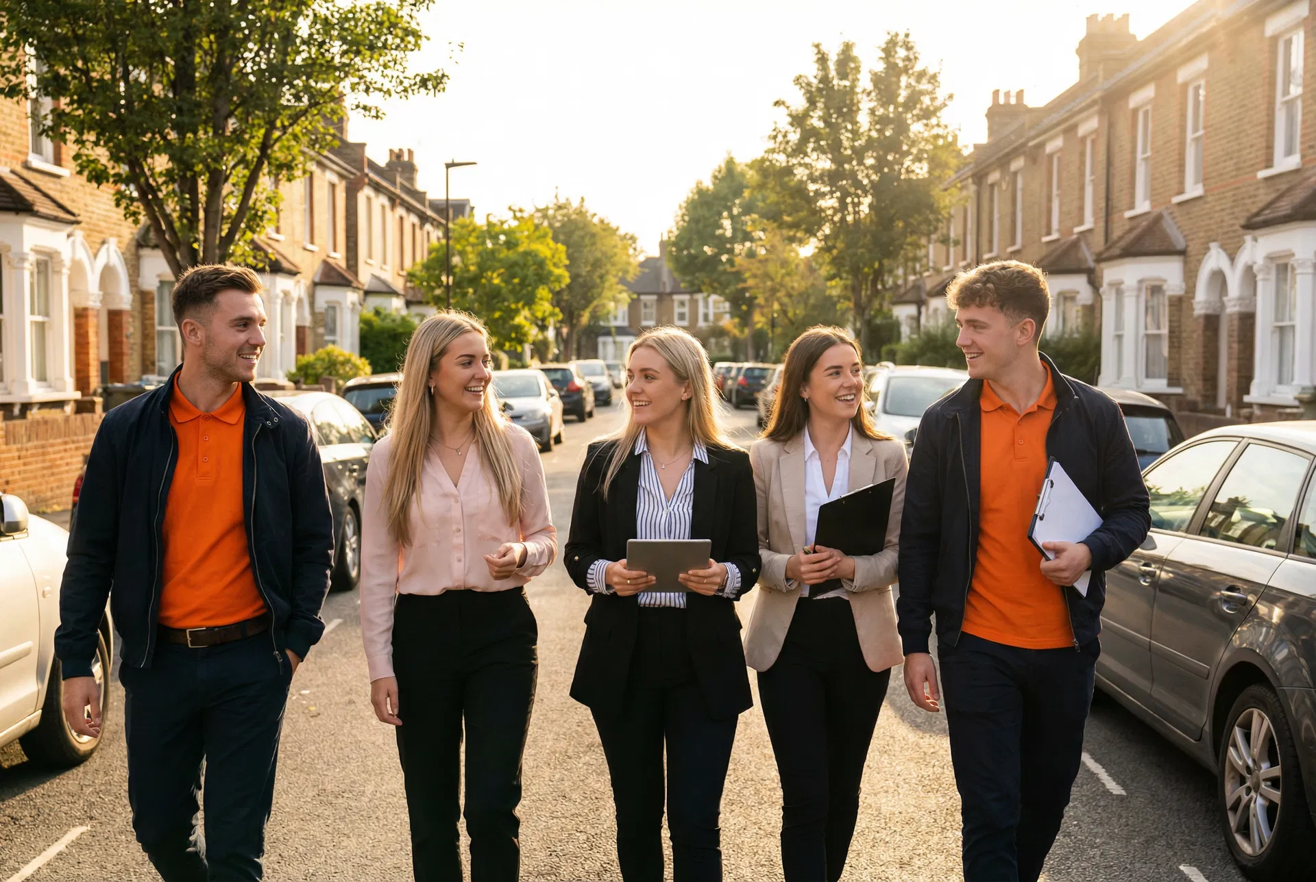 Brand ambassadors on a British street