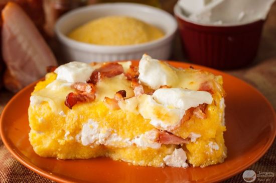 Bulz del Pastor con Queso Burduf y Carne Ahumada - Meniu zilei - Preparat românesc în Tenerife