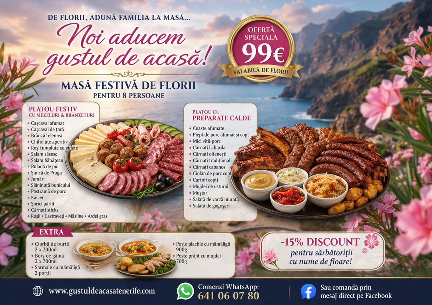 Oferta de Comida Familiar del Domingo de Ramos - Preparat tradițional românesc în Tenerife