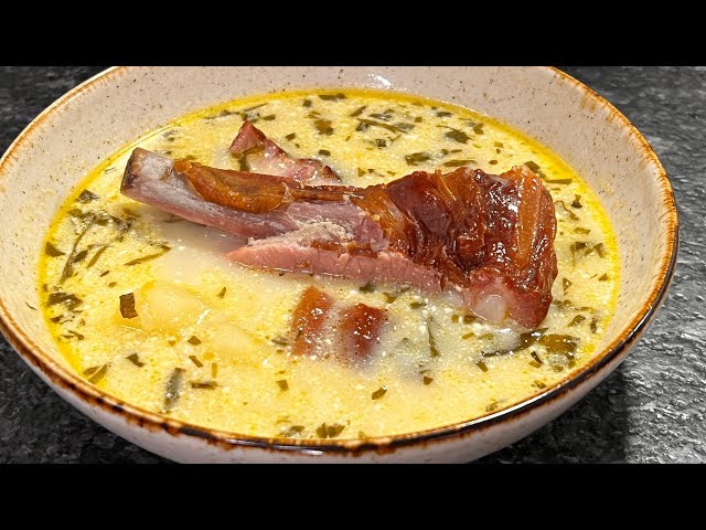 Sopa agria con carne ahumada - Meniu zilei - Preparat românesc în Tenerife