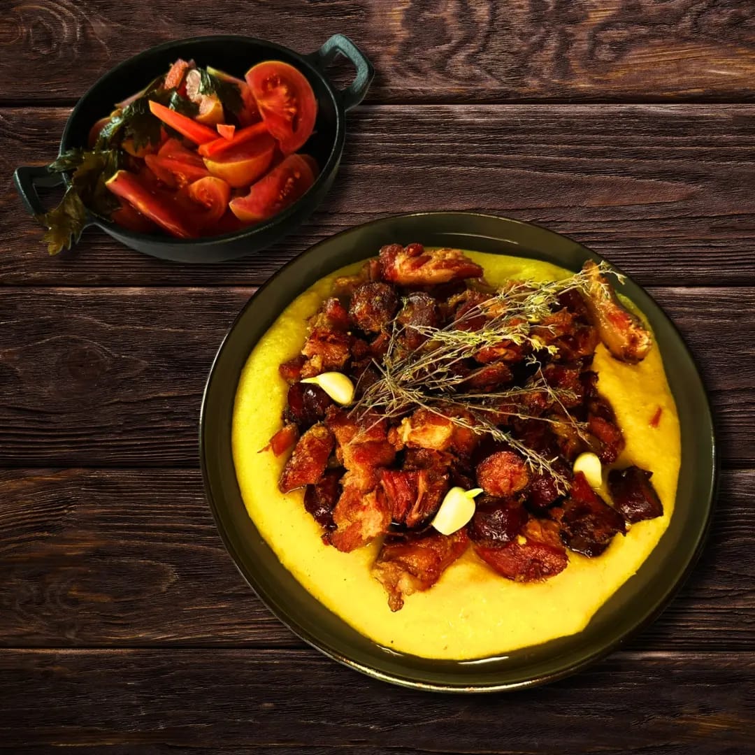 Sartén del Pastor con Carne Ahumada - Meniu zilei - Preparat românesc în Tenerife