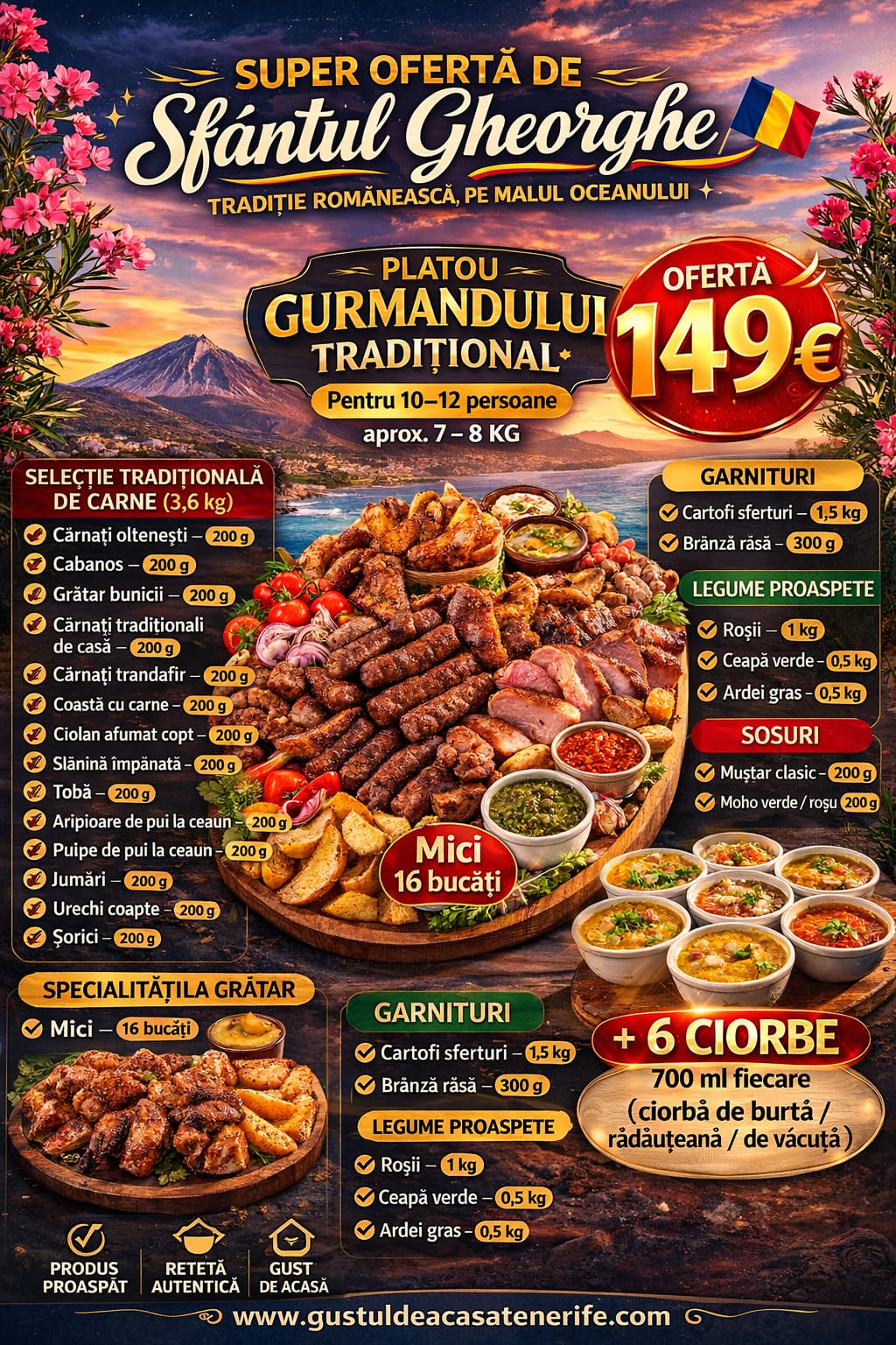 Plato del Gourmet 10-12 Personas - Meniu zilei - Preparat românesc în Tenerife