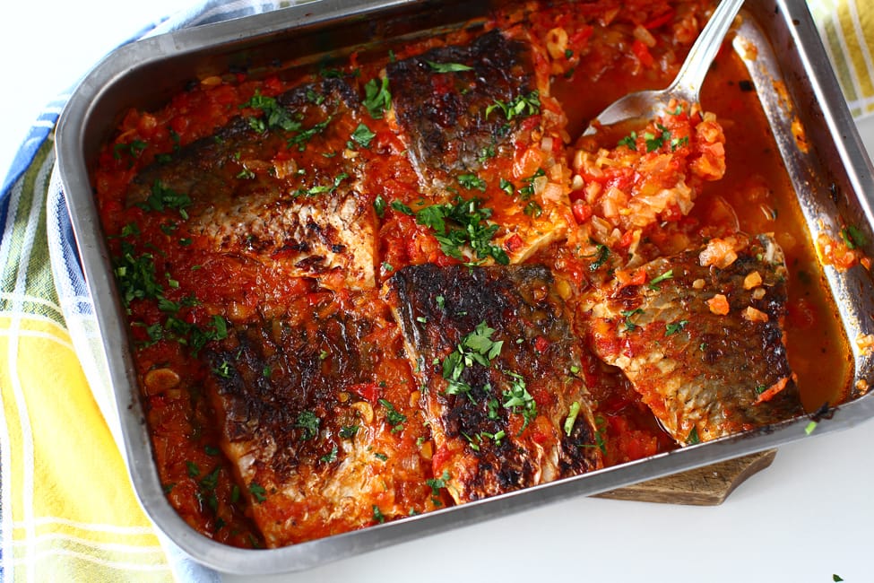 Plachie de Pescado con Mamaliguta - Meniu zilei - Preparat românesc în Tenerife