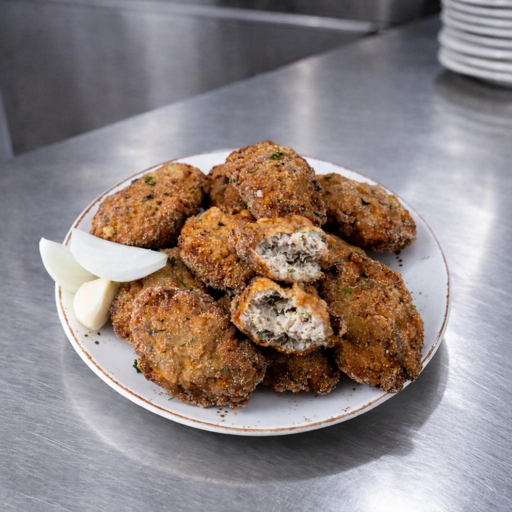 Albóndigas moldavas con patatas con mantequilla - Preparat tradițional românesc în Tenerife