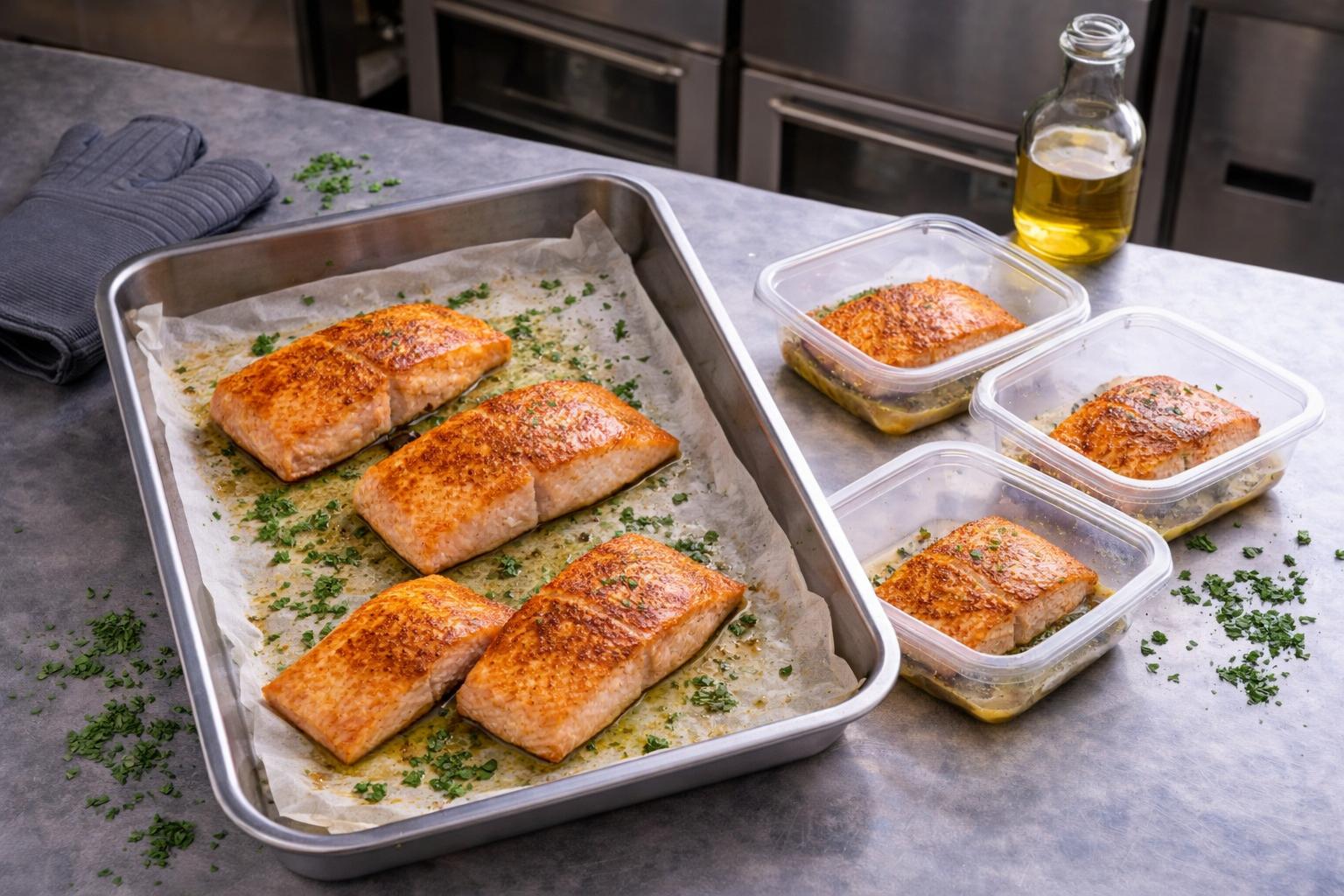 Salmón al Horno (1KG) - Meniu zilei - Preparat românesc în Tenerife