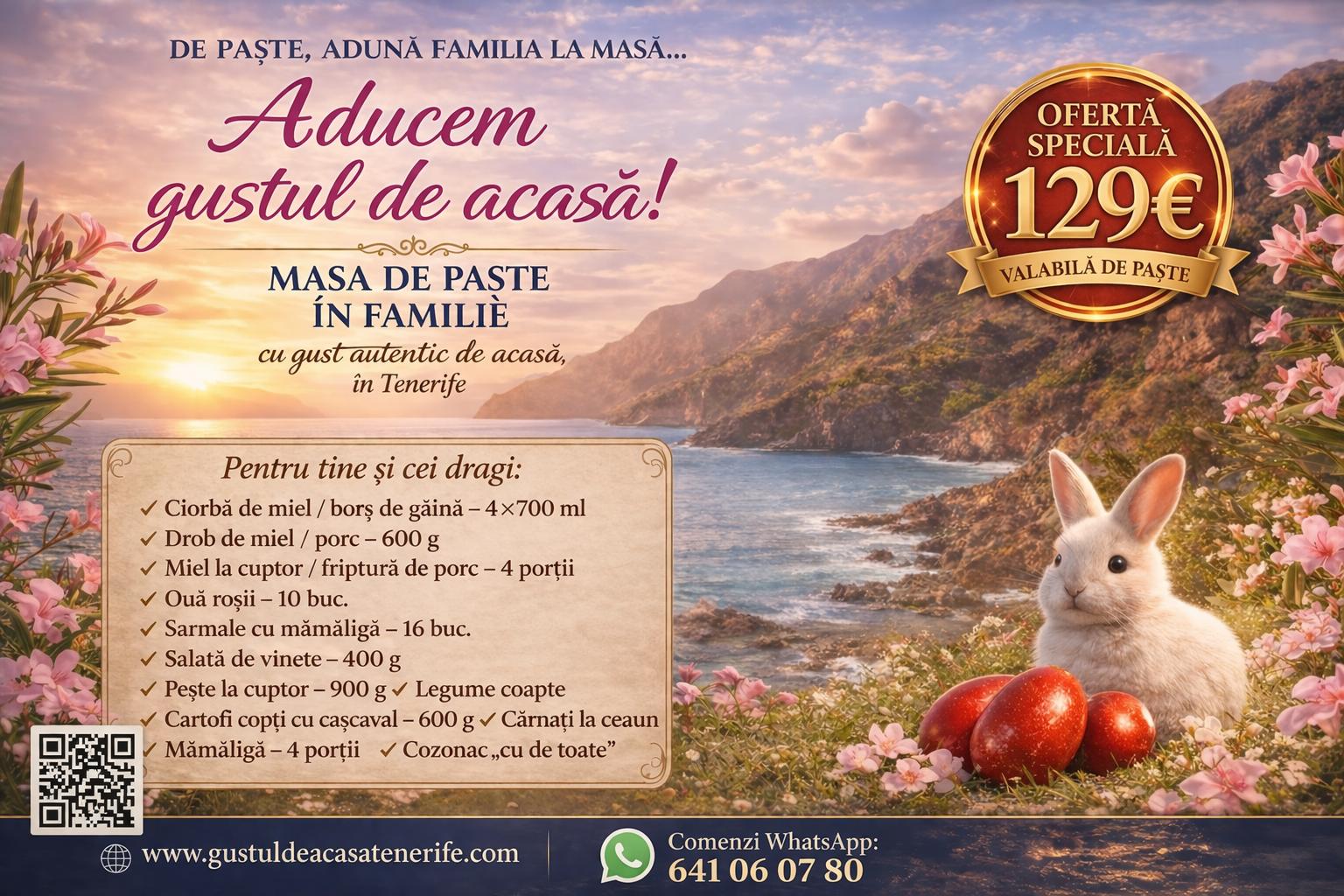 OFERTA !  Masa de Paste in familie ! - Promoție specială Gustul de Acasă Tenerife