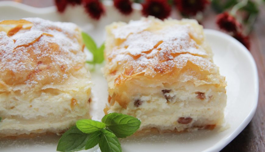 Pastel de queso dulce y arándanos - Preparat tradițional românesc în Tenerife