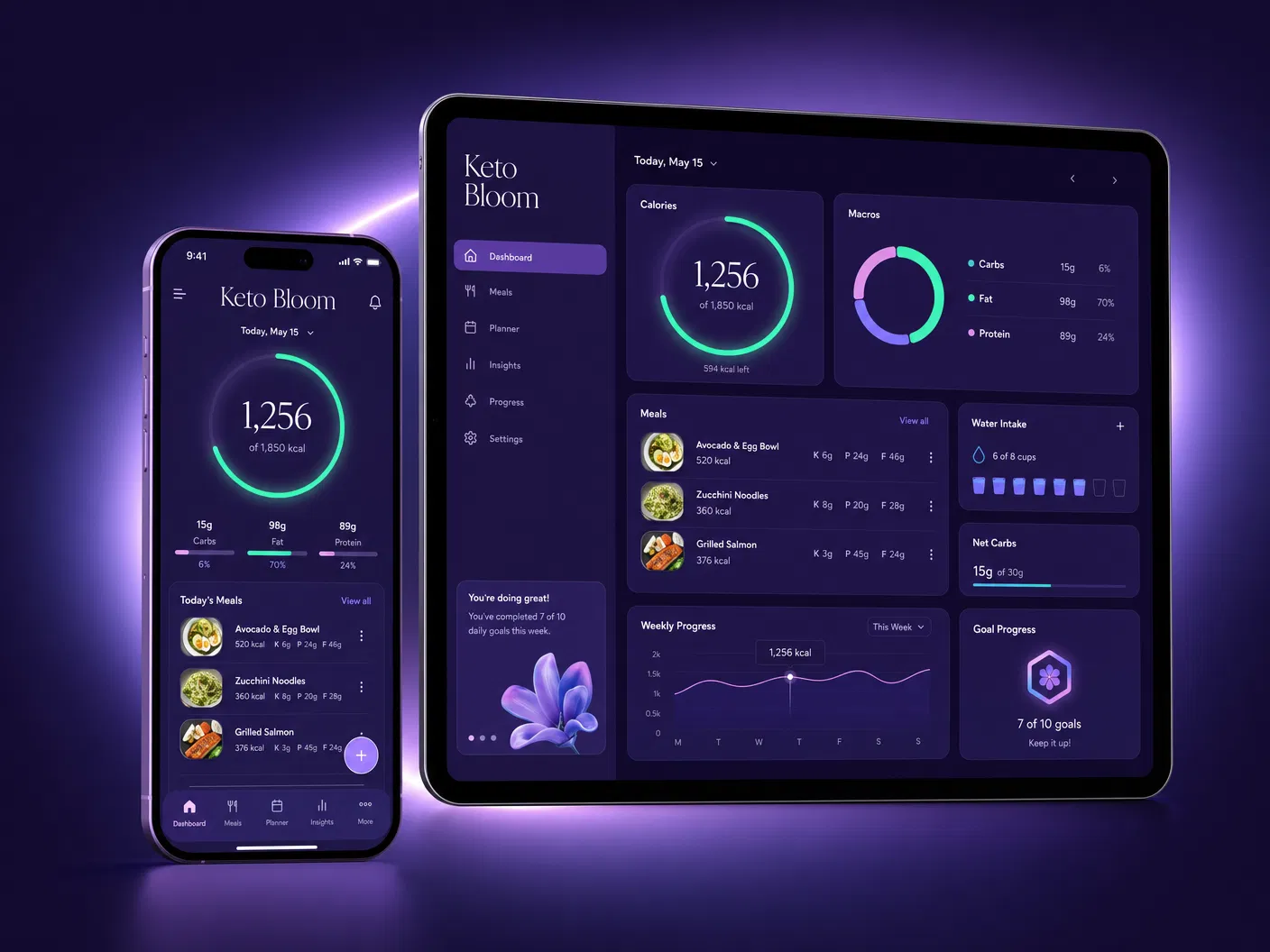 Keto Bloom App on iPhone and iPad