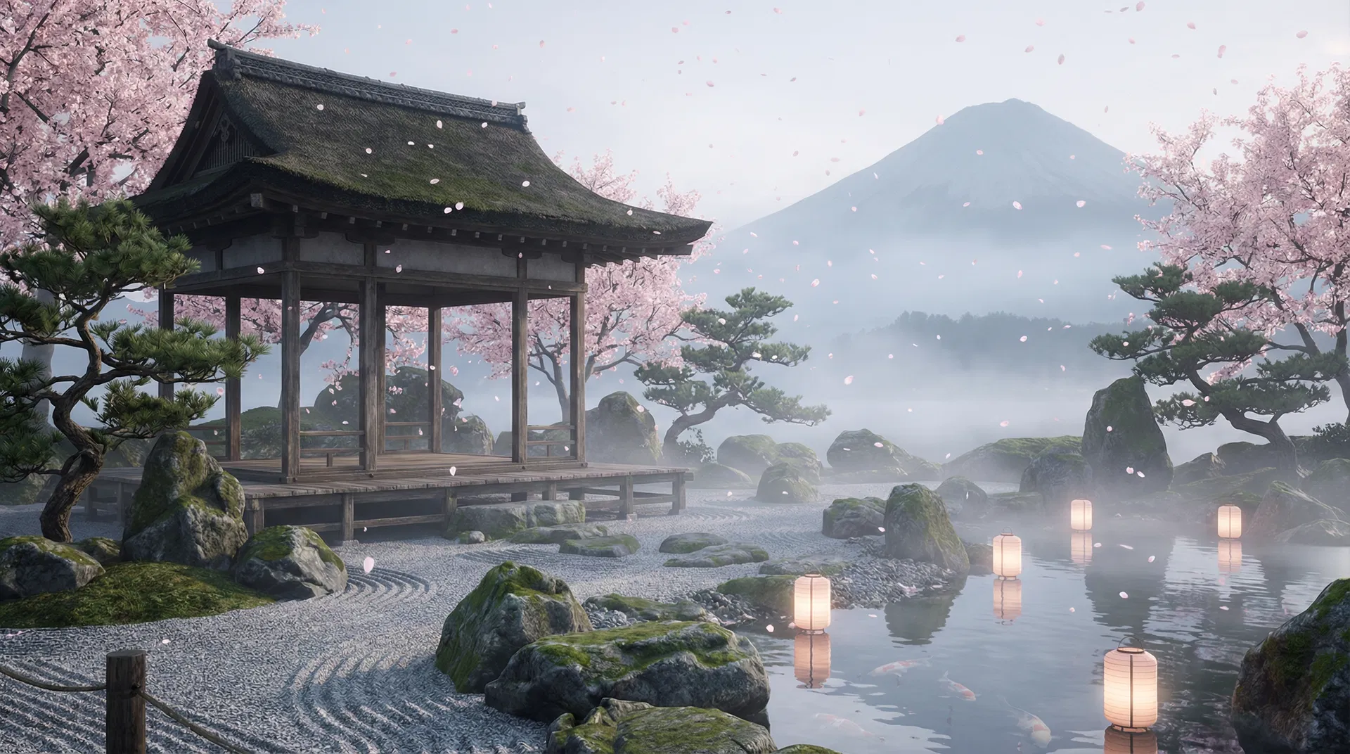 The Zen Garden at Dawn