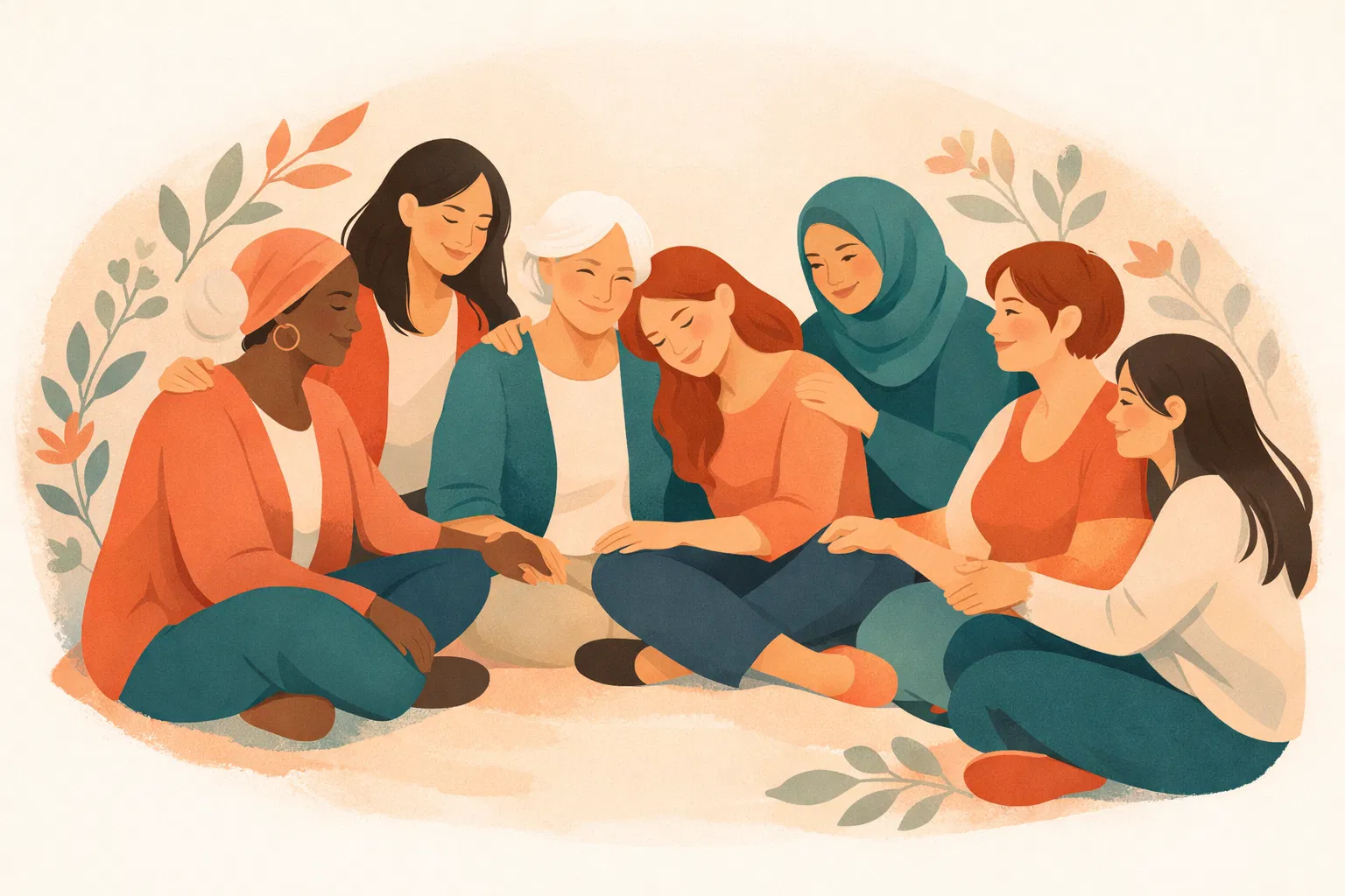 Community of women supporting each other