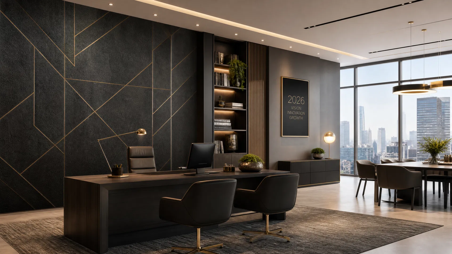 Commercial office wallpaper