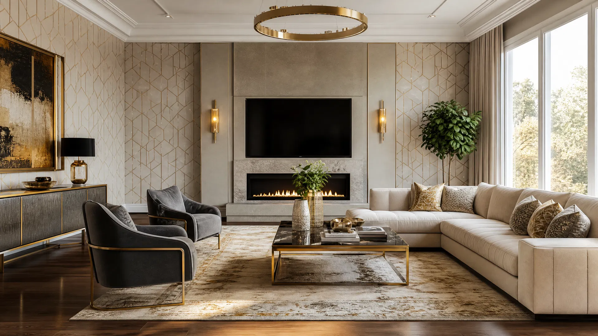 Luxury wallpaper installation