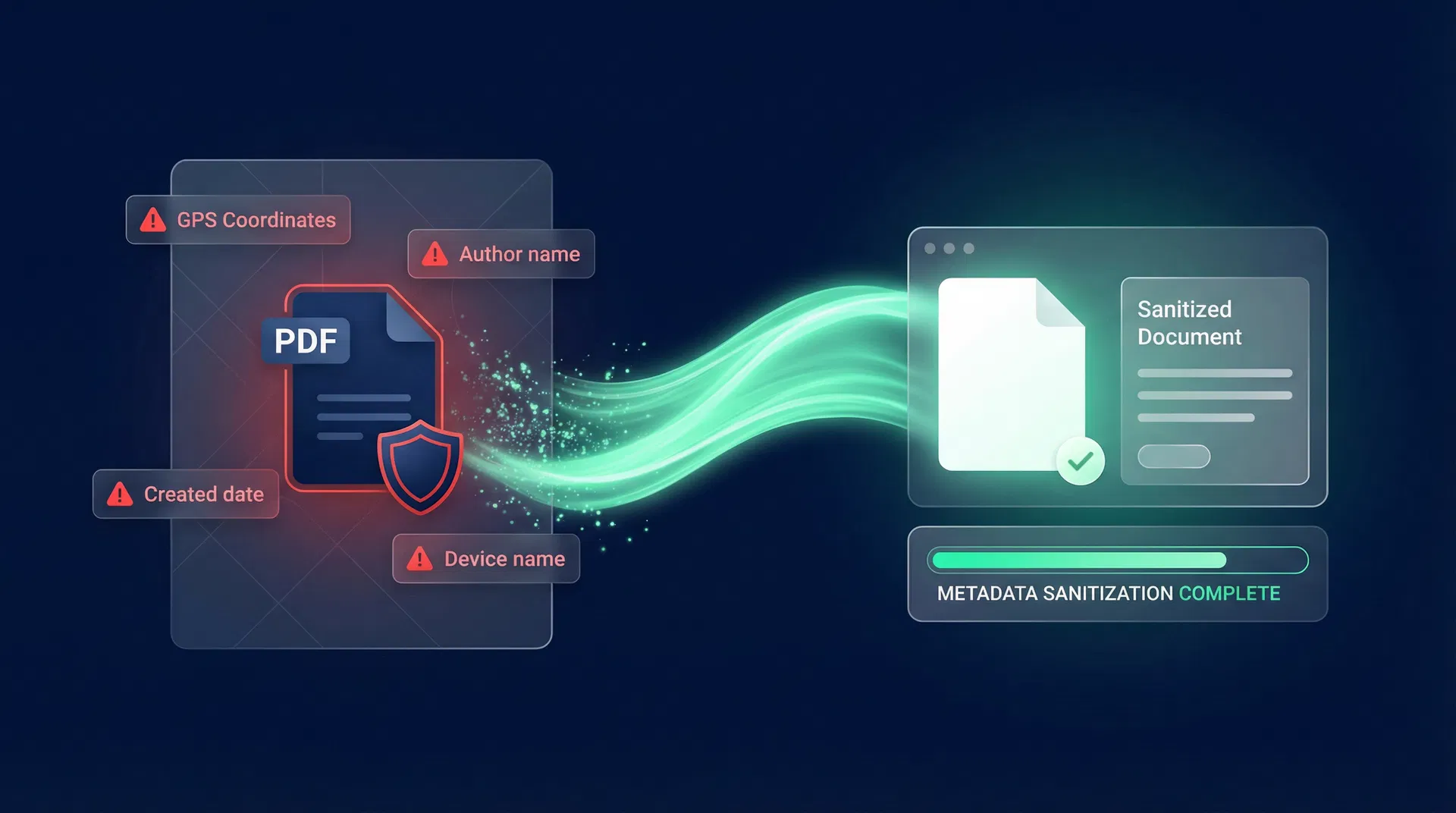 OPSEC Scrub metadata sanitization visualization