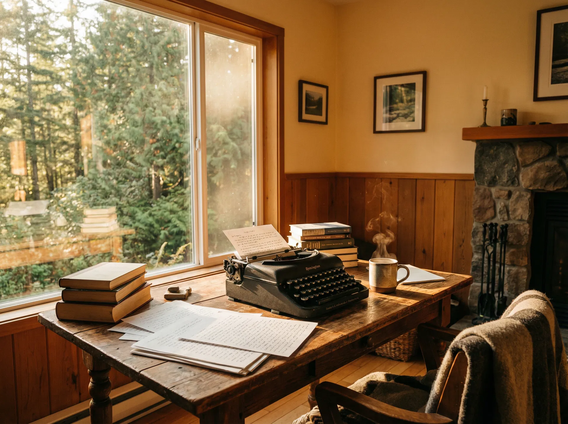 Author's writing desk