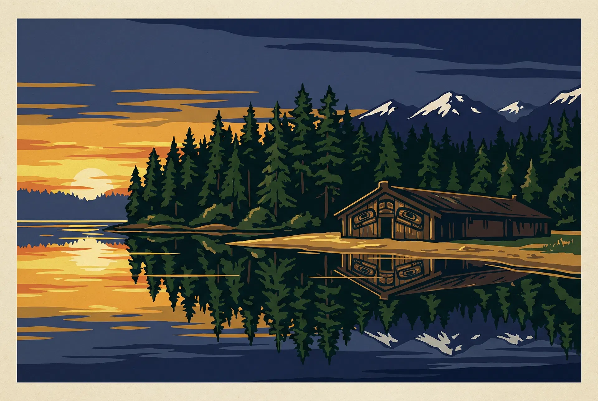 shíshálh Nation — Porpoise Bay at golden hour