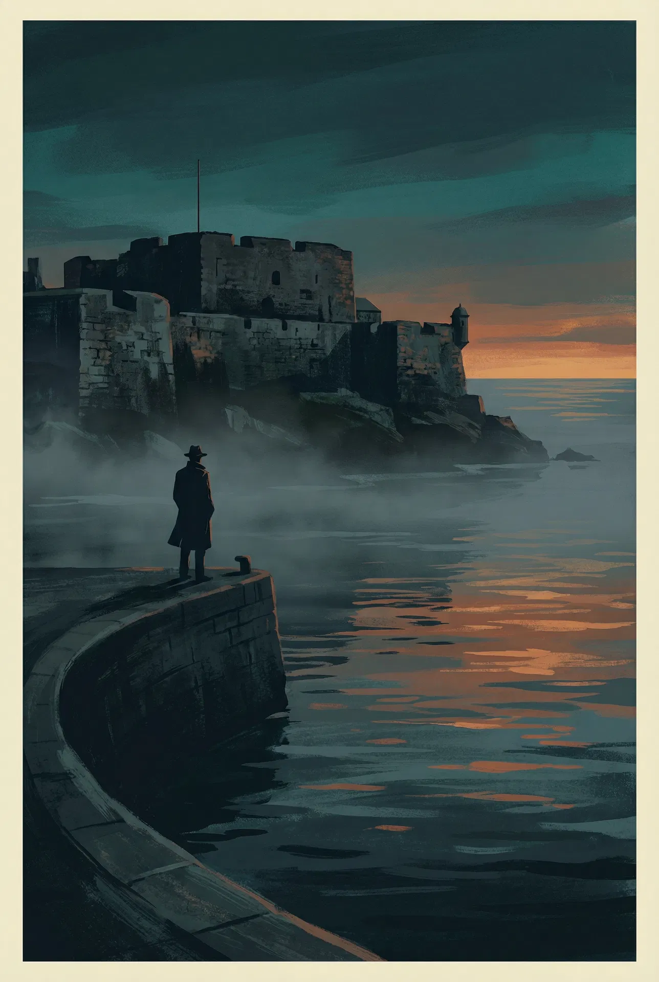 Castle Cornet at dusk — Swipe! A Guernsey Thriller