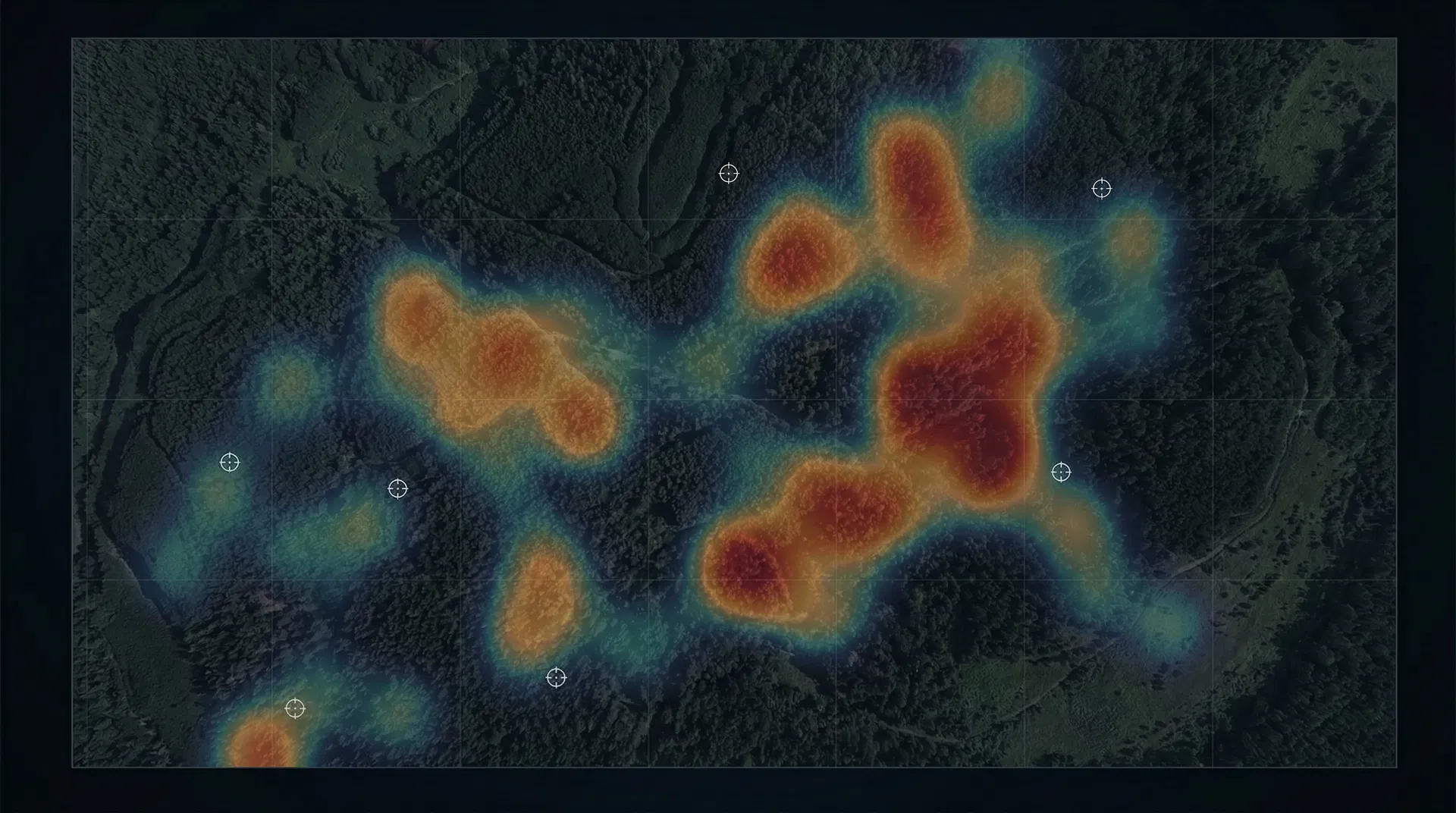OUTLND hunting pressure heat map